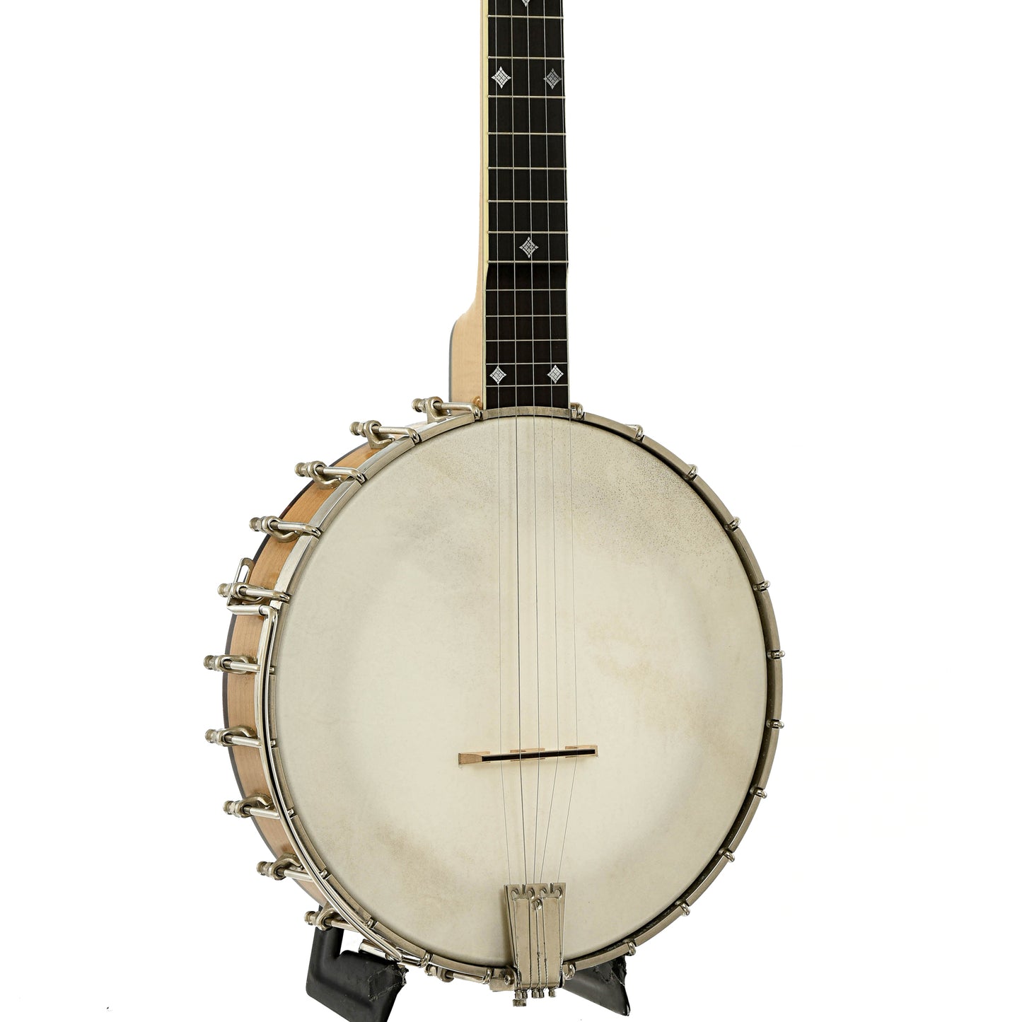 Front and side of Bart Reiter Professional Custom Open Back Banjo