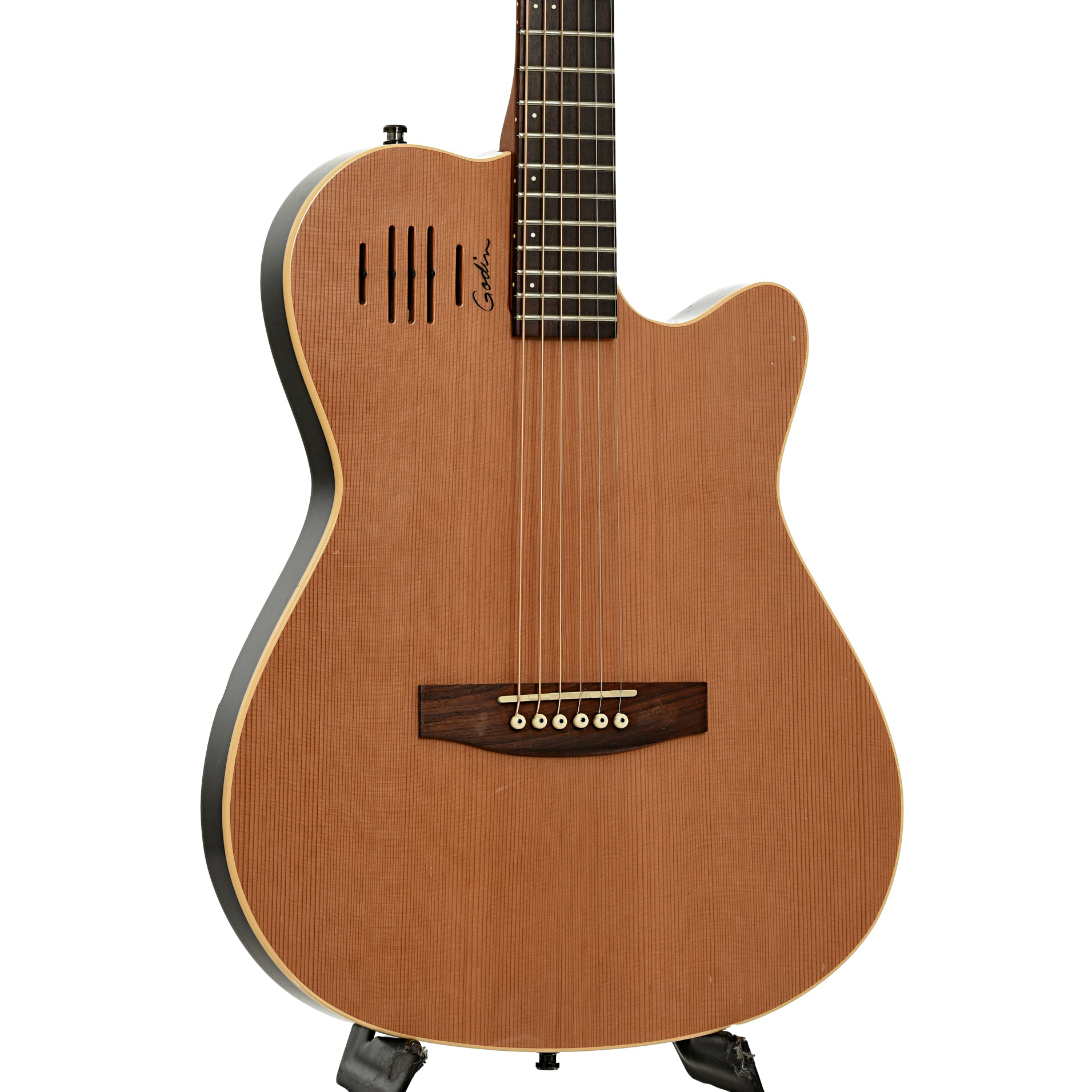 Front and side of Godin A6 Acoustic-Electric Guitar  