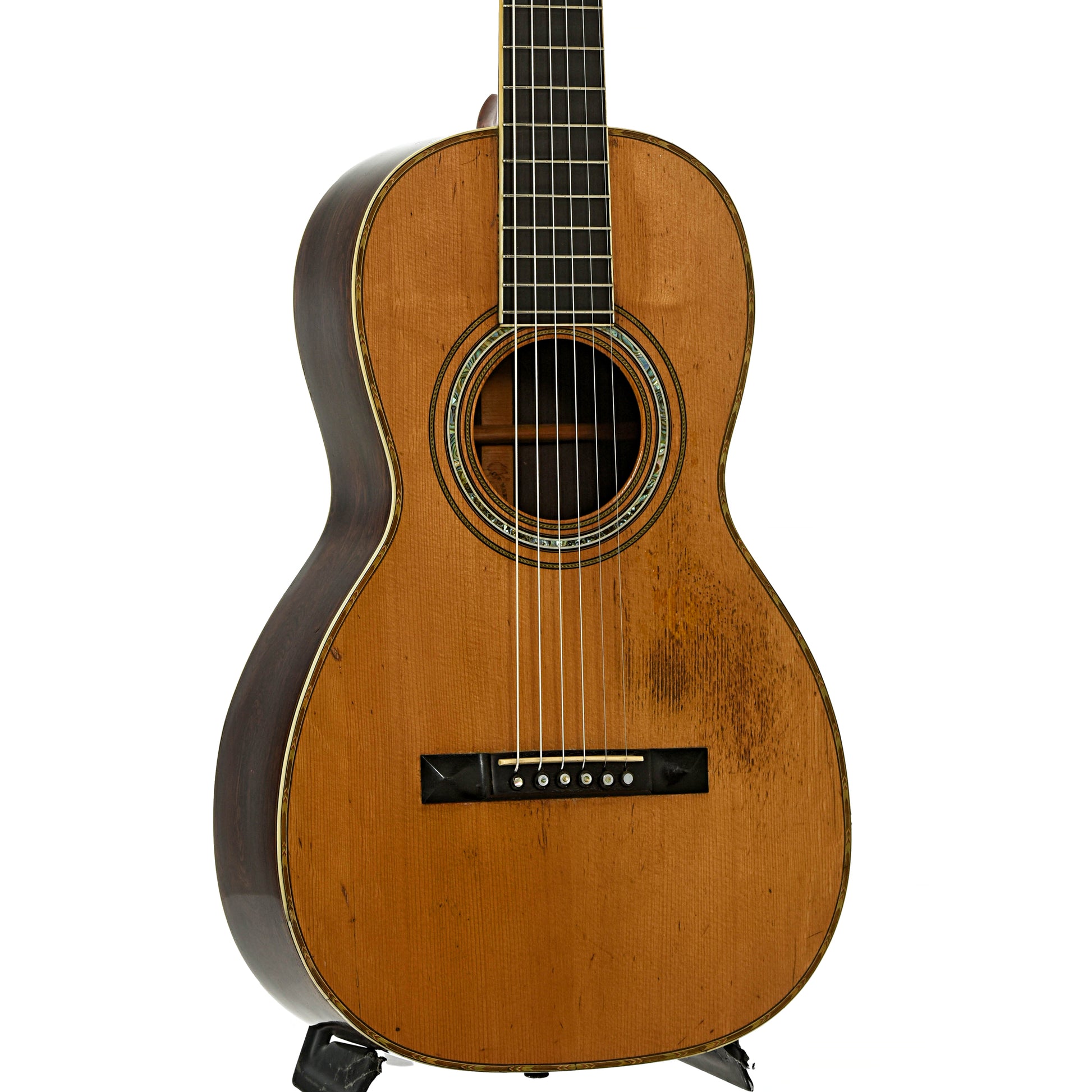 Front and side of Martin 2-27 Parlor Acoustic Guitar