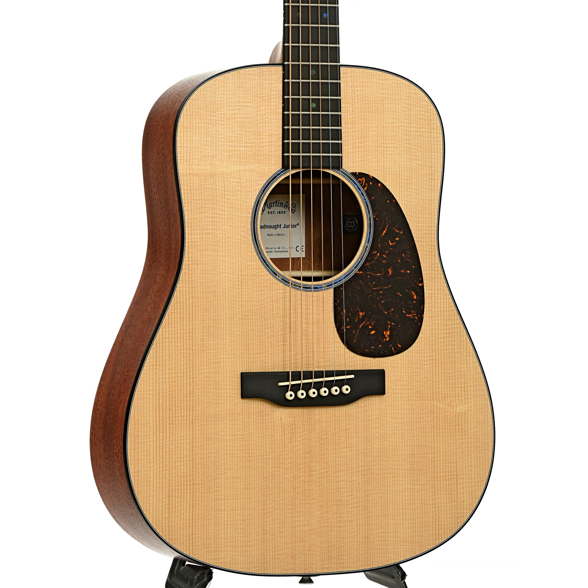 Front and side of DC-JRE Junior Acoustic Electric Guitar