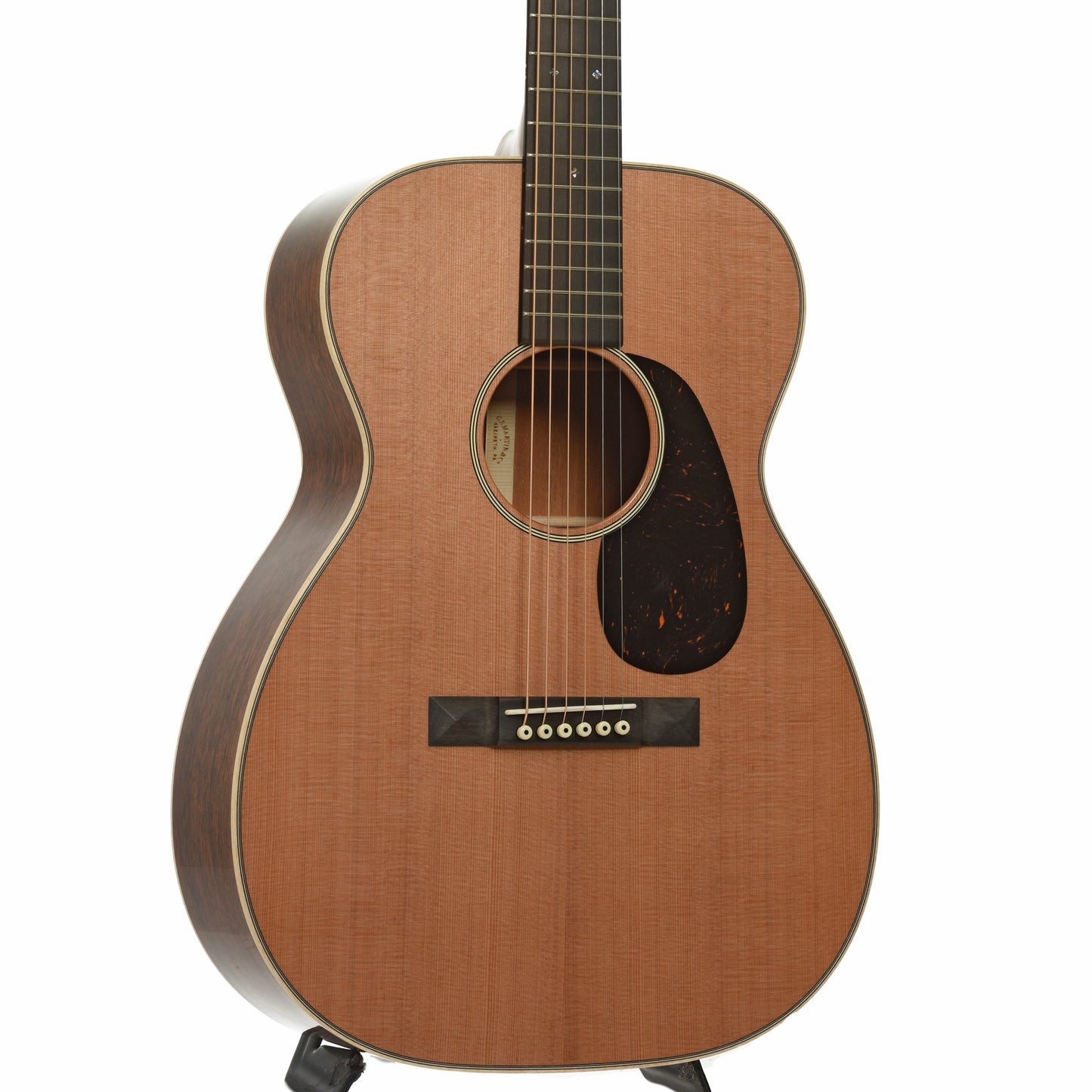 Front and side of Martin 00 Deep Body Custom Shop Elderly Sales Staff Select Acoustic Guitar 