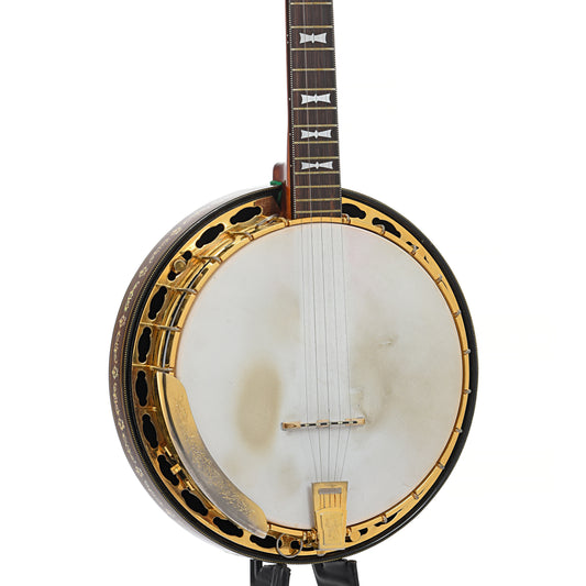 Front and side of Orpheum Deluxe Resonator Banjo (1970s)