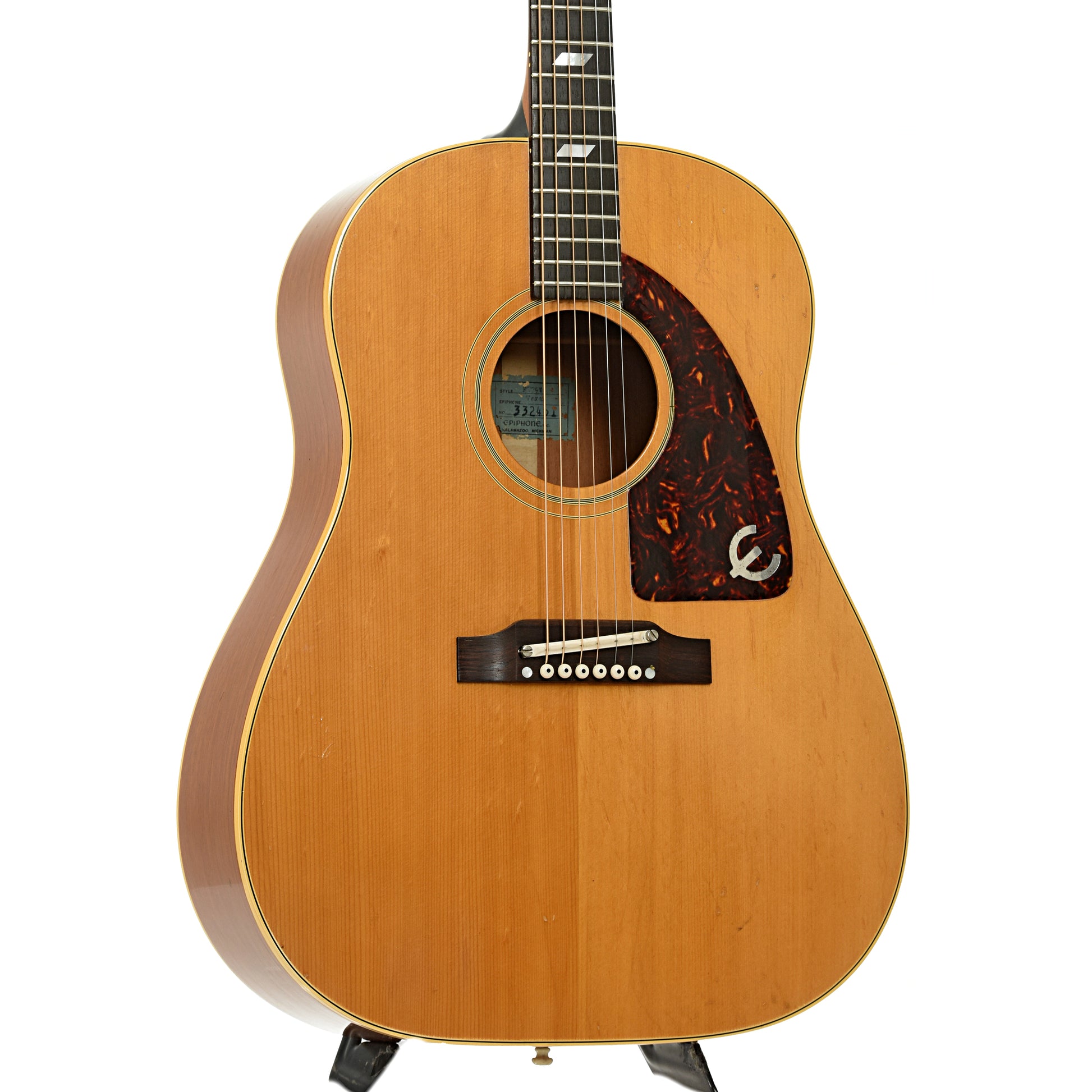 Front and side of Epiphone FT-79 Texan Acoustic Guitar