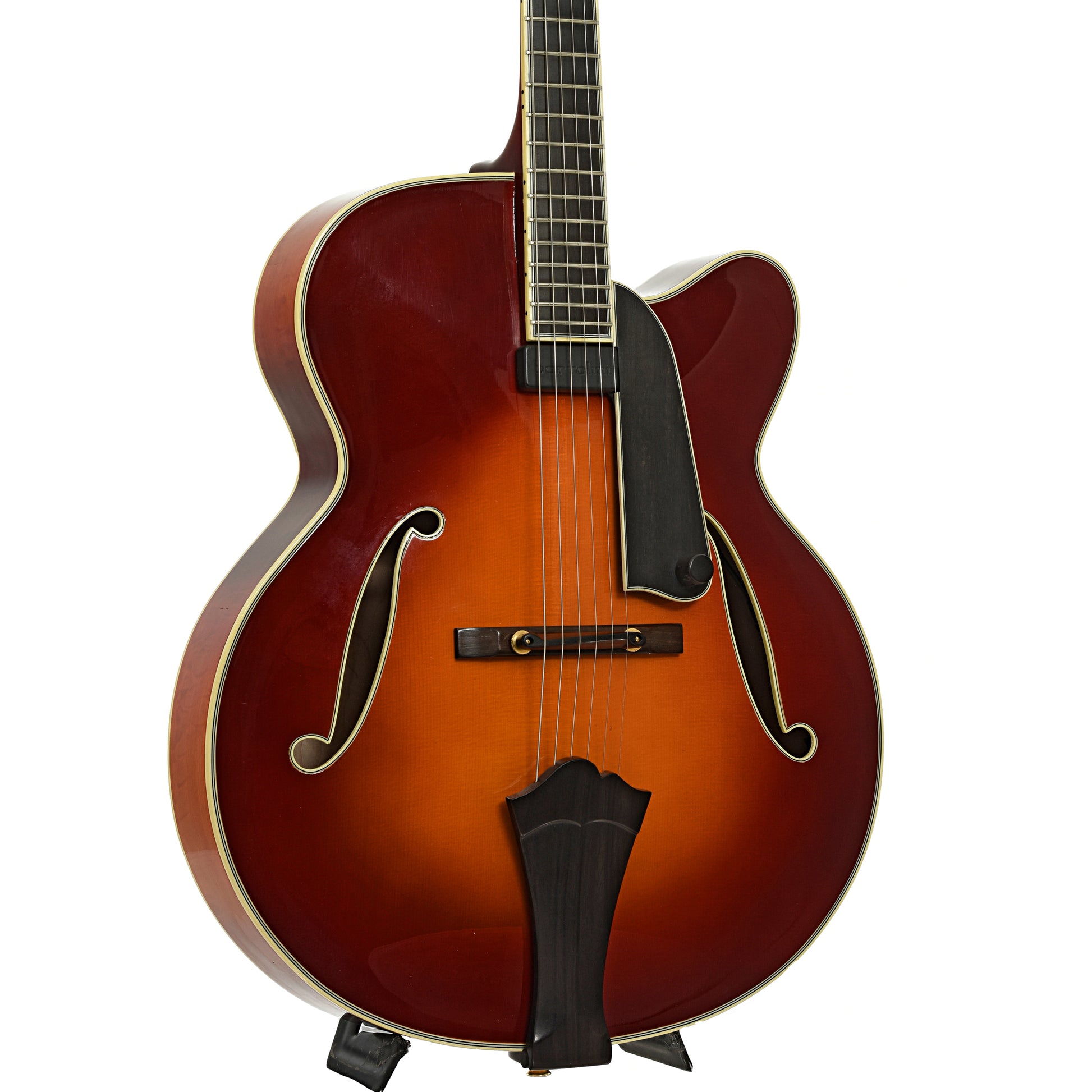 Front and side of McKerrihan Anastasia 18" Archtop Guitar