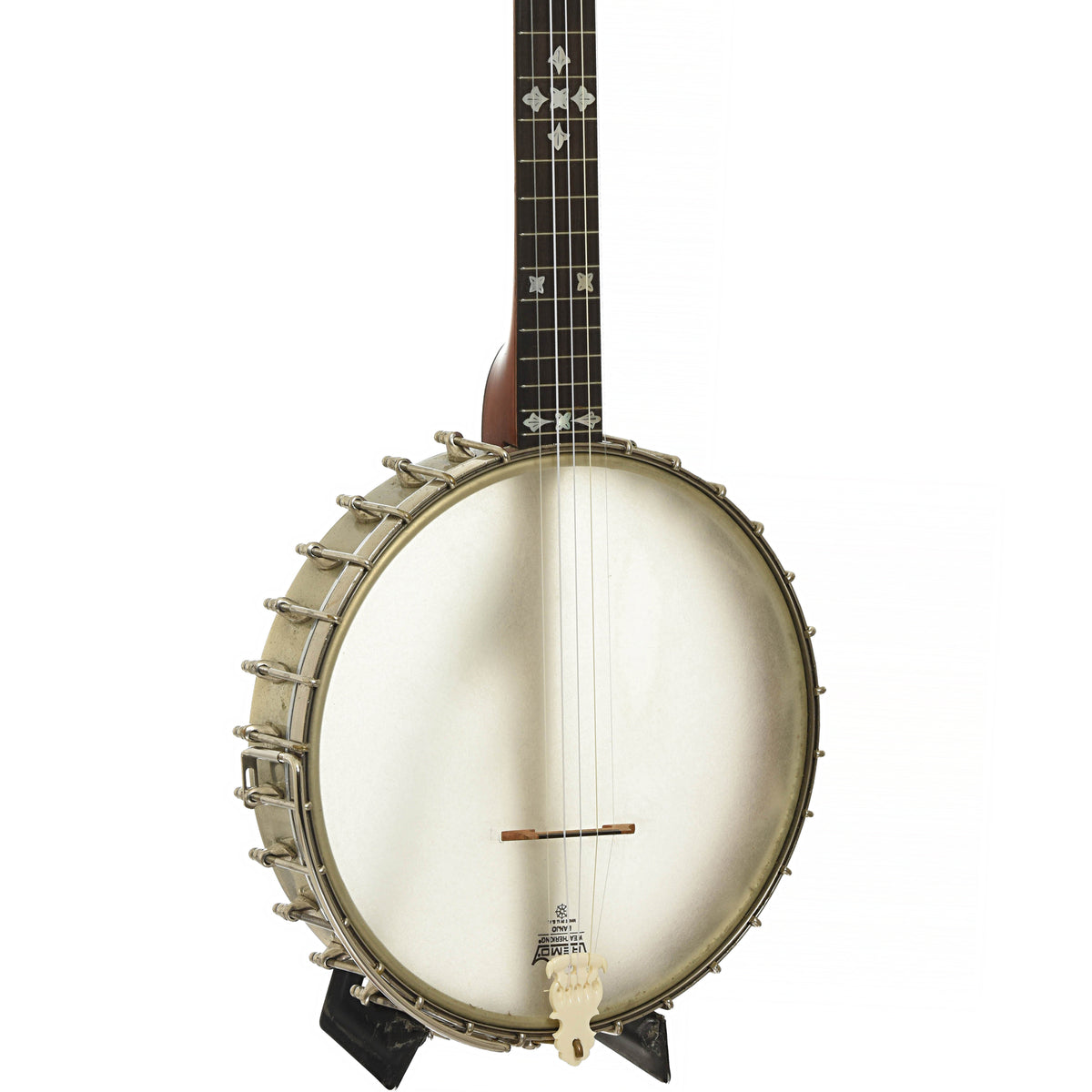 Front and side of A.C. Fairbanks Special Electric Openback Banjo