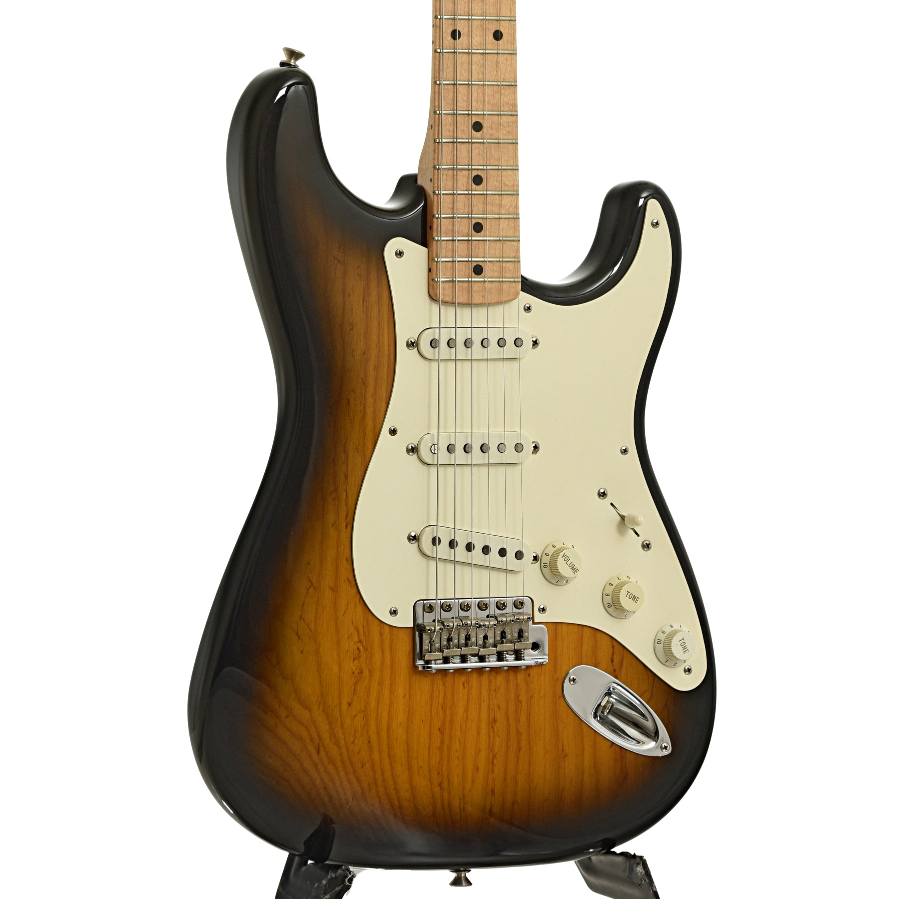 Front and side of Fender Custom Shop '54 Reissue Stratocaster Electric Guitar 