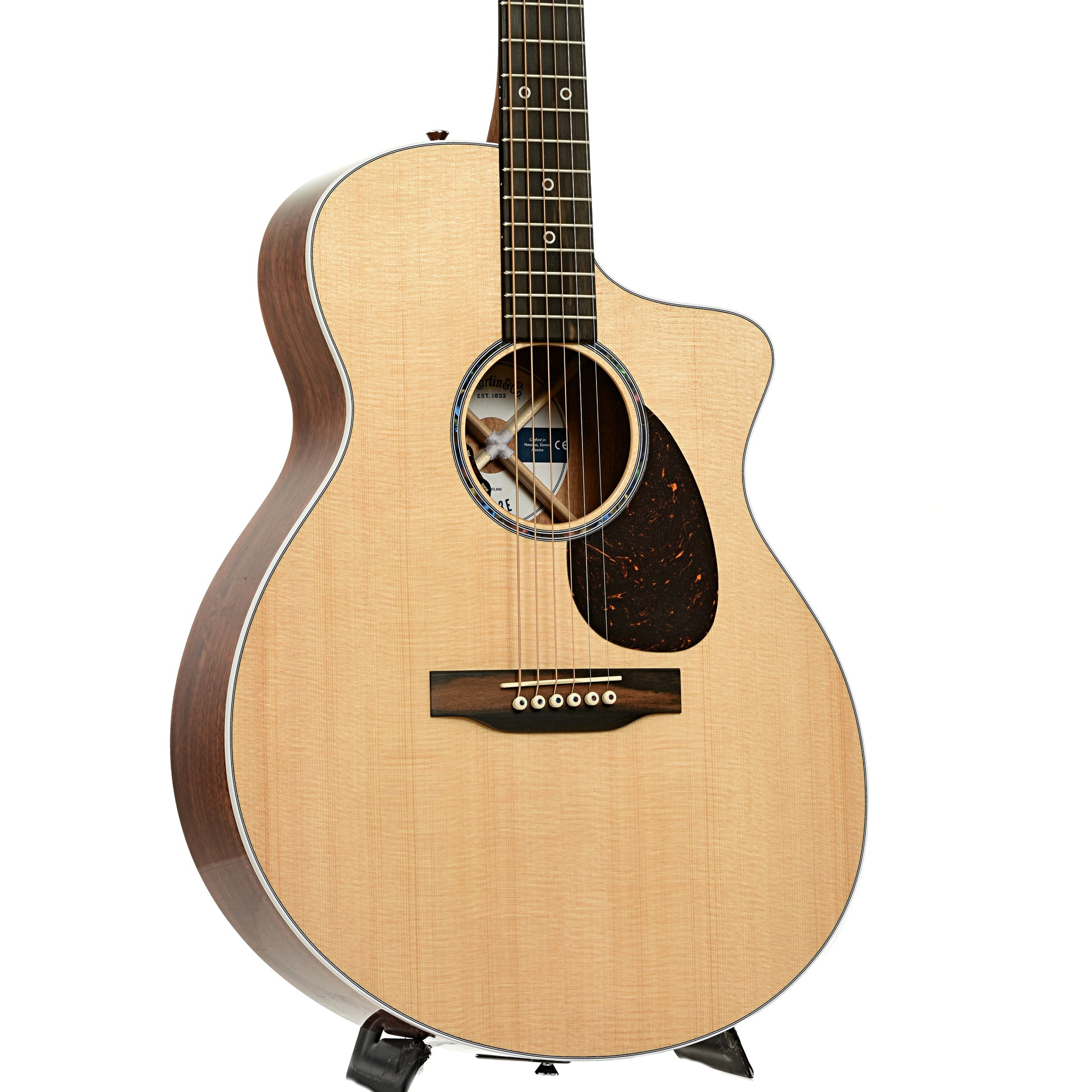 Front and side of Martin SC-13E Modern Guitar