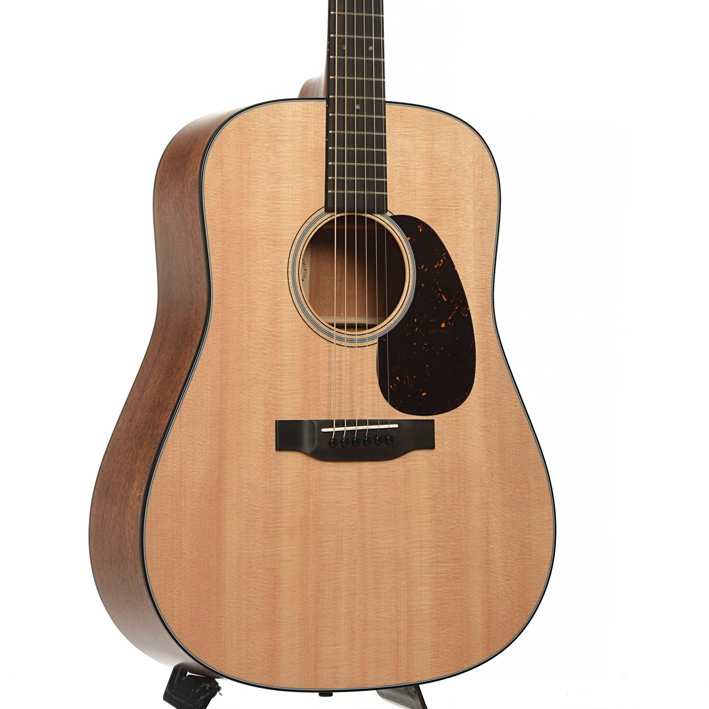 Front and side of Martin Custom Shop D-18 Short Scale Acoustic Guitar