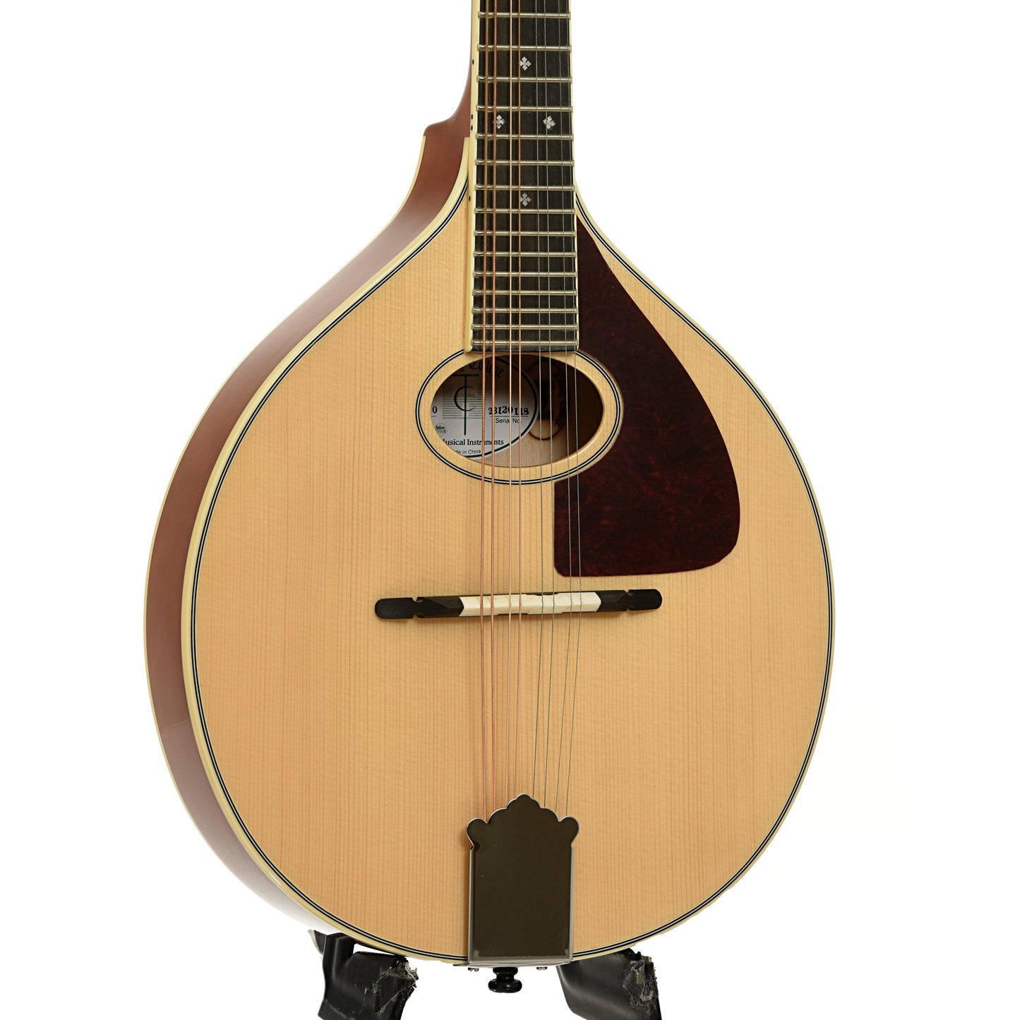 Front and side of Trinity College TM-250 Celtic Mandolin 