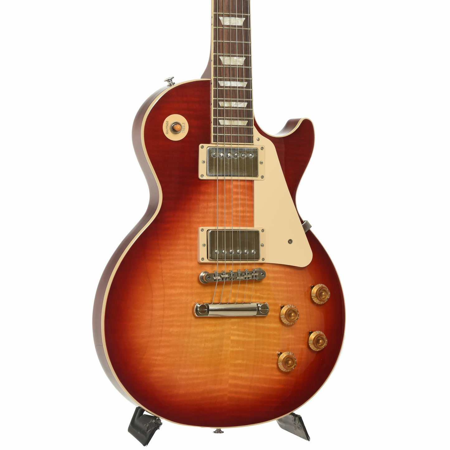 Full front and  side of Gibson Les Paul Standard 50s Figured Electric Guitar