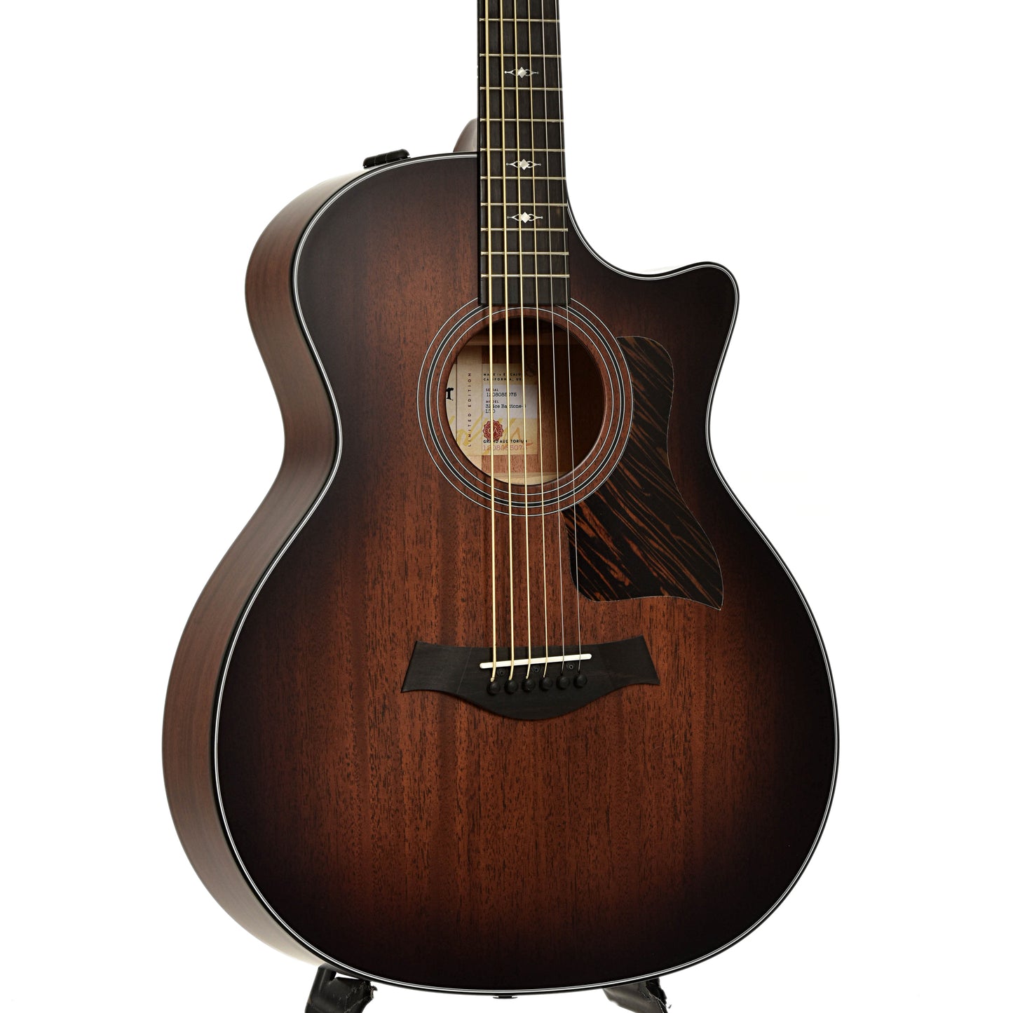 Front and side of Taylor 324ce Baritone-6 LTD Acoustic Guitar