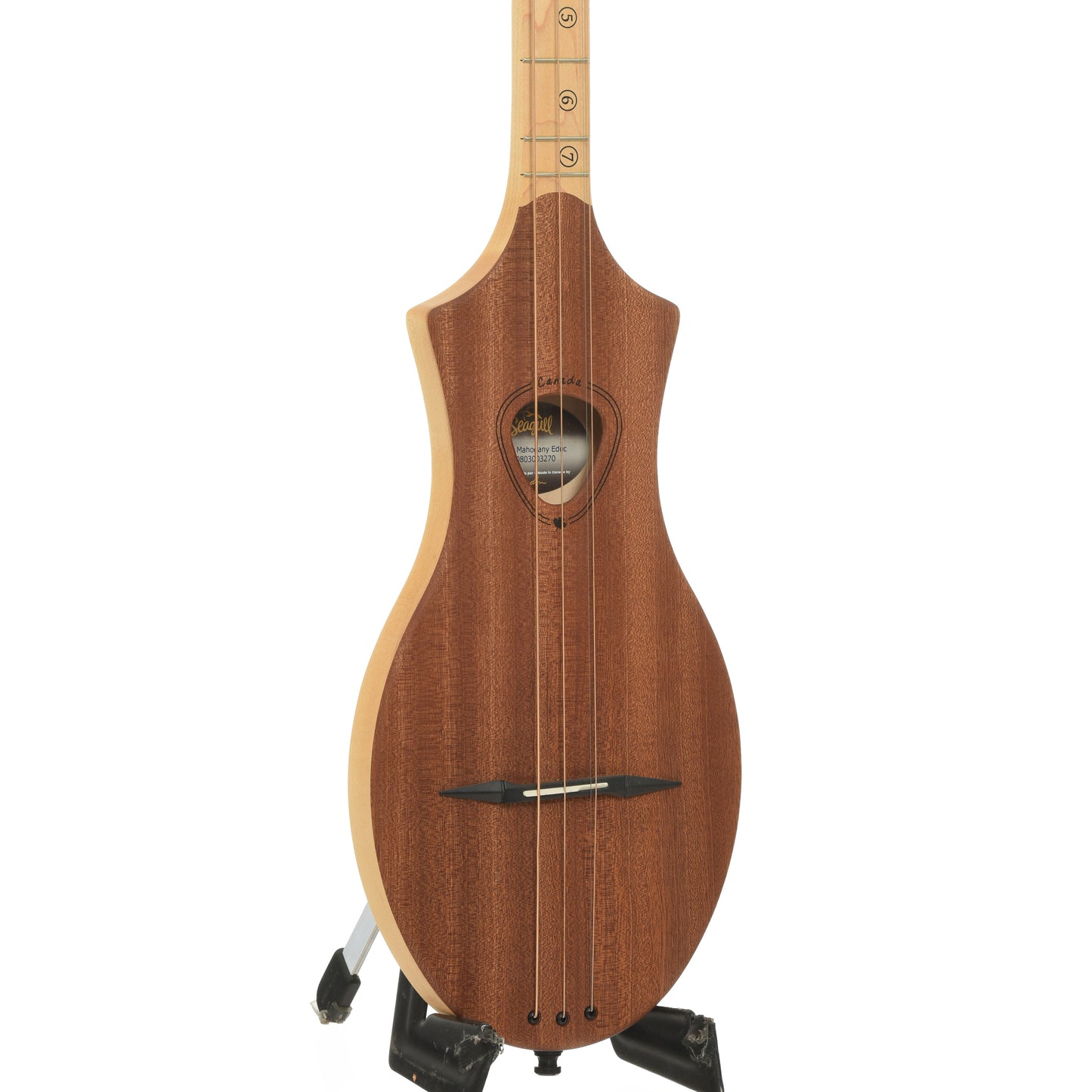 Front and side of Seagull M4 "Merlin G" 4-String Diatonic Acoustic Instrument 