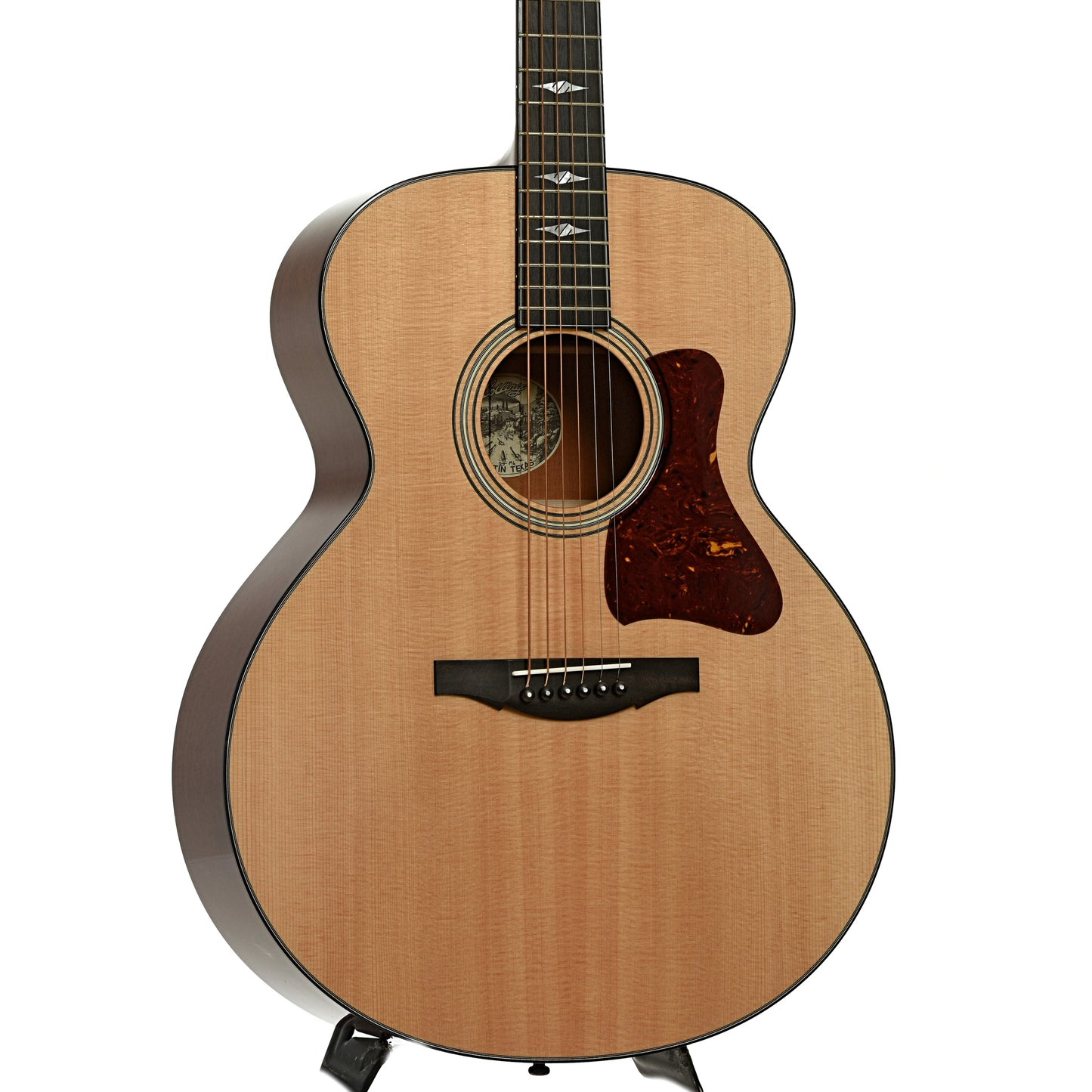 Front and side of Collings SJ Mahogany Acoustic Guitar 