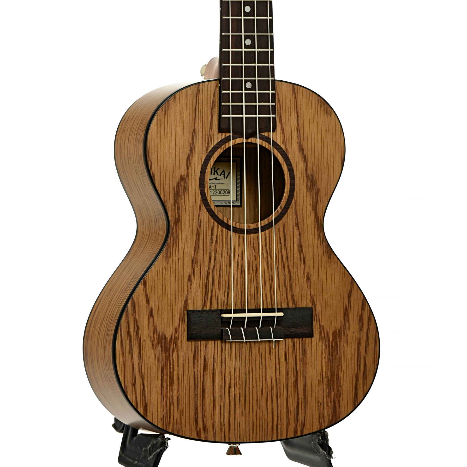 Front and side of Lanikai OA-T Oak Tenor Ukulele & Gigbag