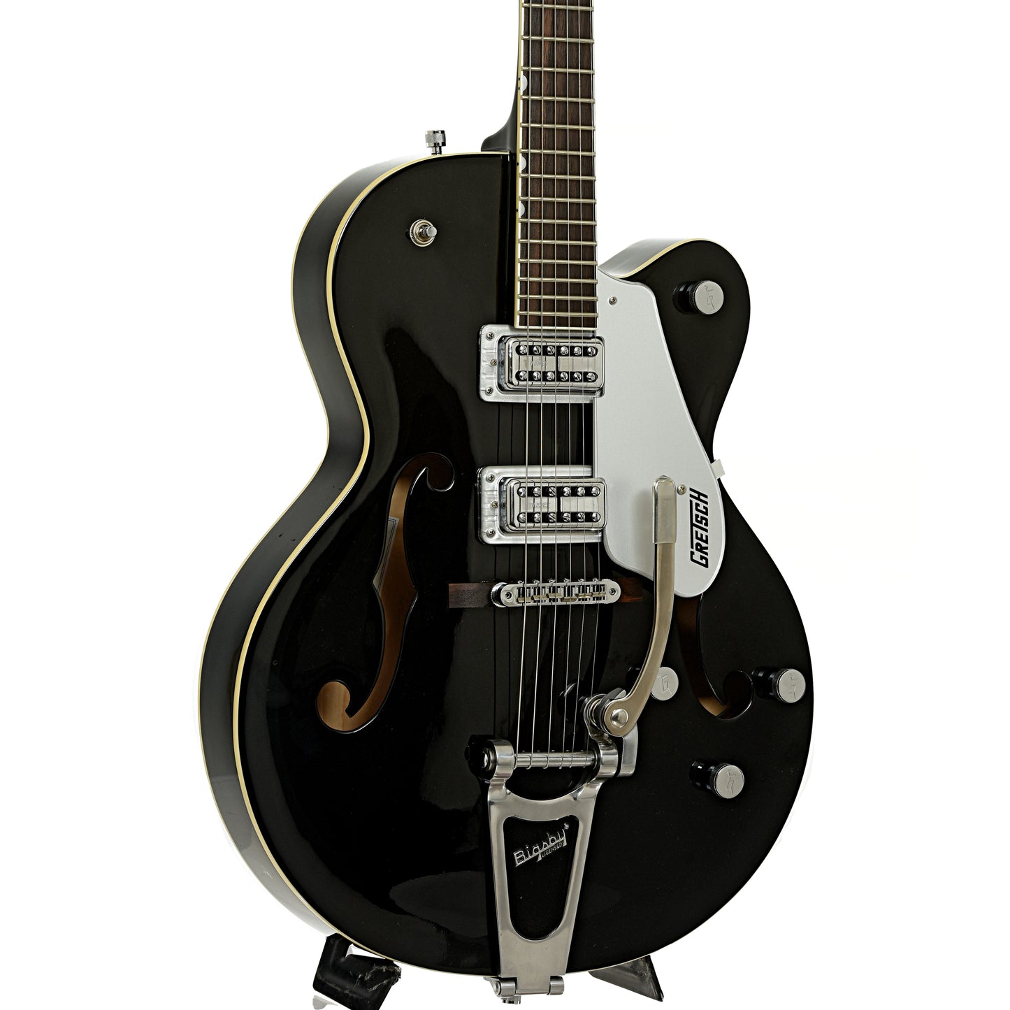 Front and side of Gretsch G5120 Electromatic Hollowbody Electric Guitar
