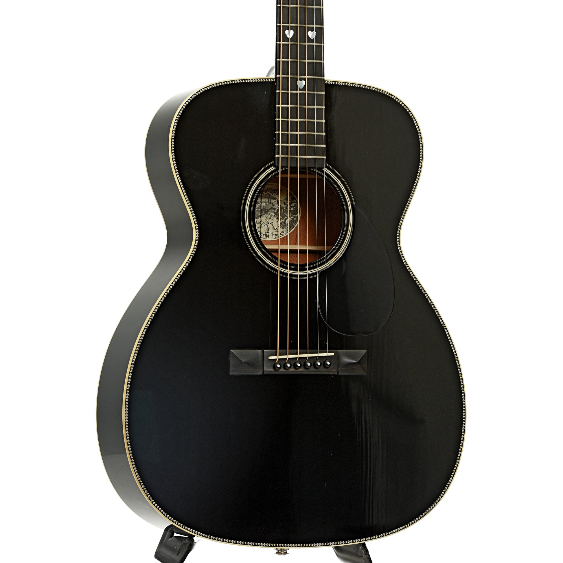 Front and side of Collings OM1H Custom Acoustic Guitar 