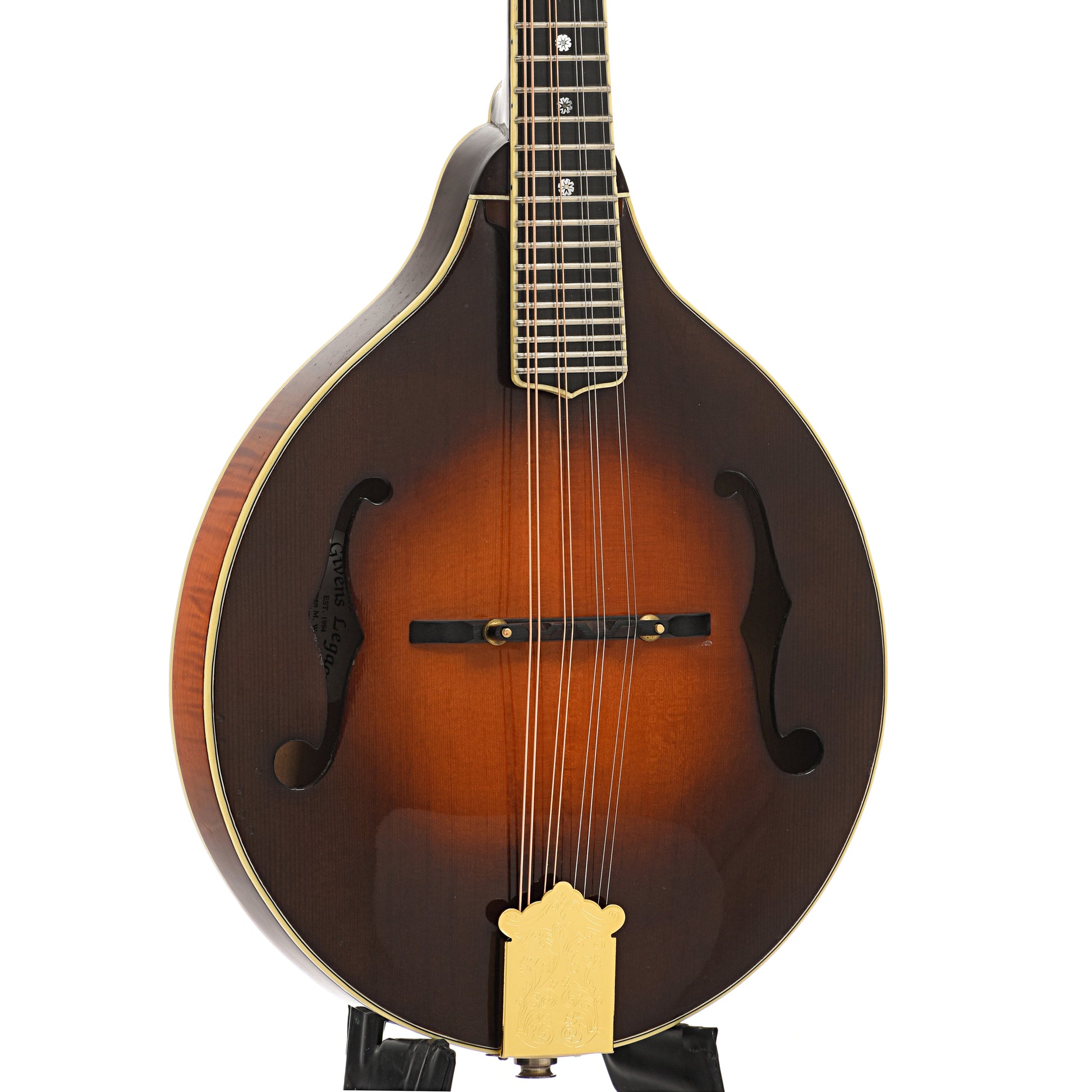 Front and side of Givens Legacy A6 Model Mandolin