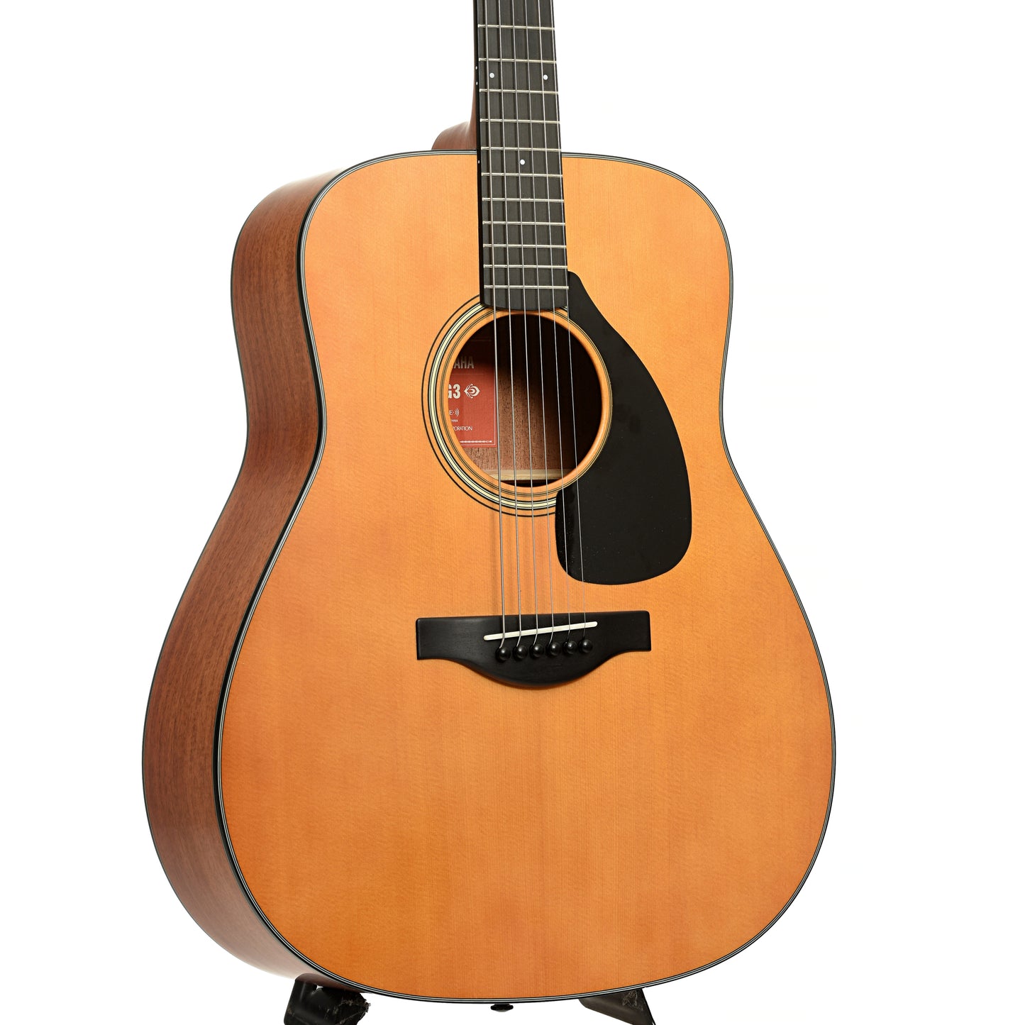 Front and side of Yamaha FG-3 Red Label D-size Acoustic Guitar 