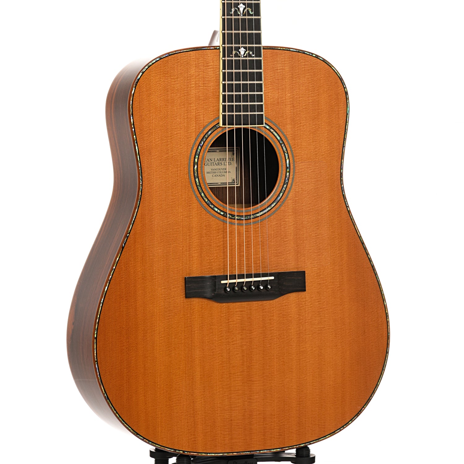Front and side of Larrivee D-10 Brazilian Acoustic