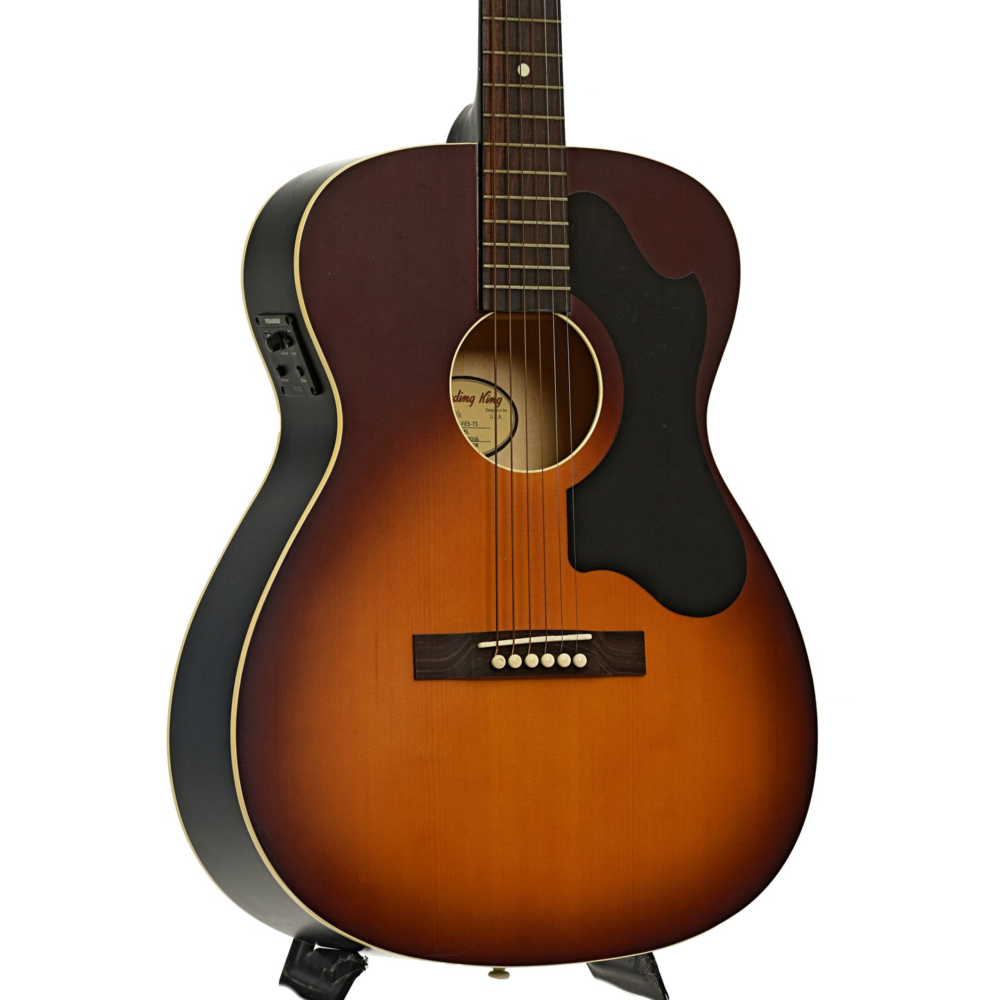 Front and side of Recording King ROS-9-FES Acoustic Guitar