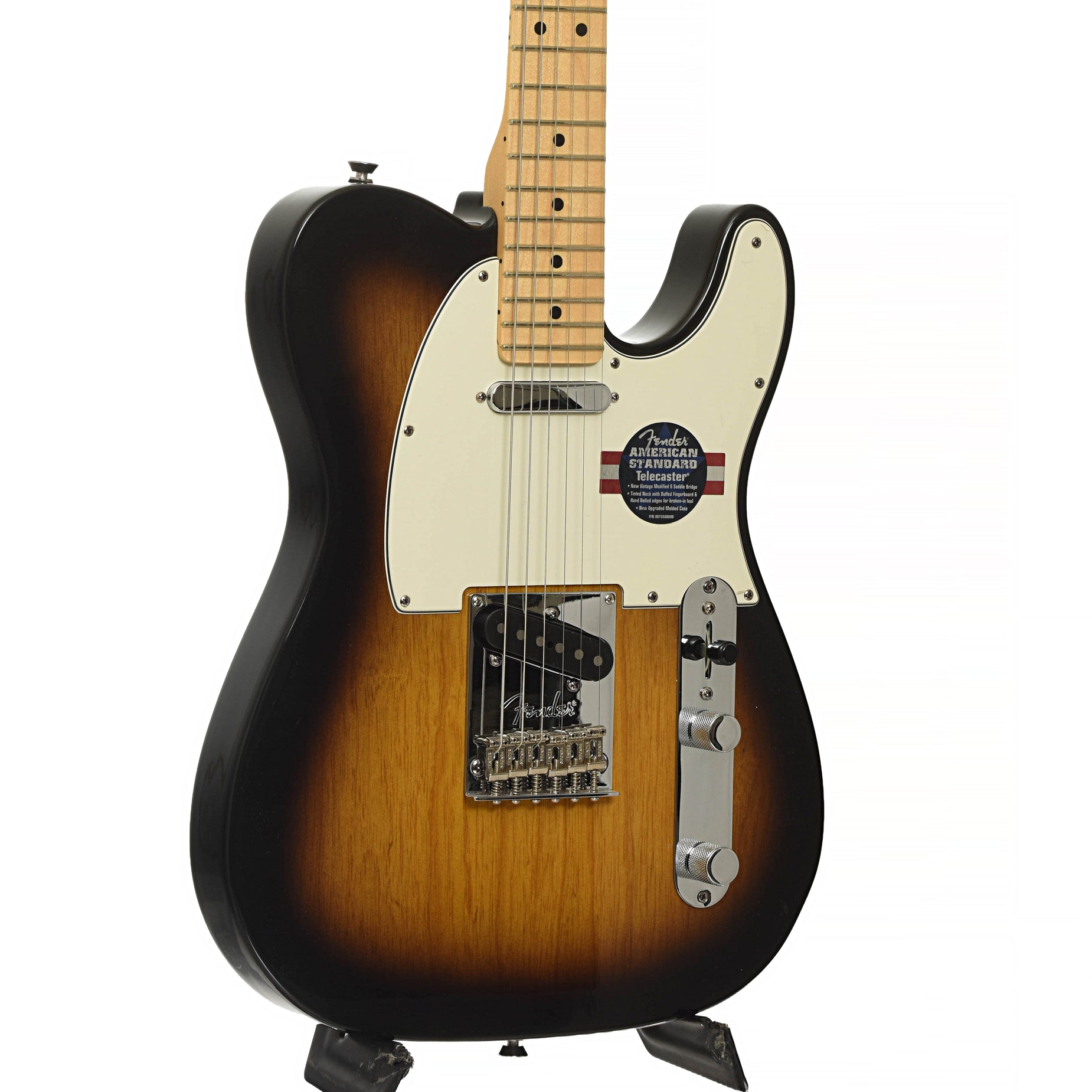 Front and side of Fender New American Standard Telecaster Electric Guitar 