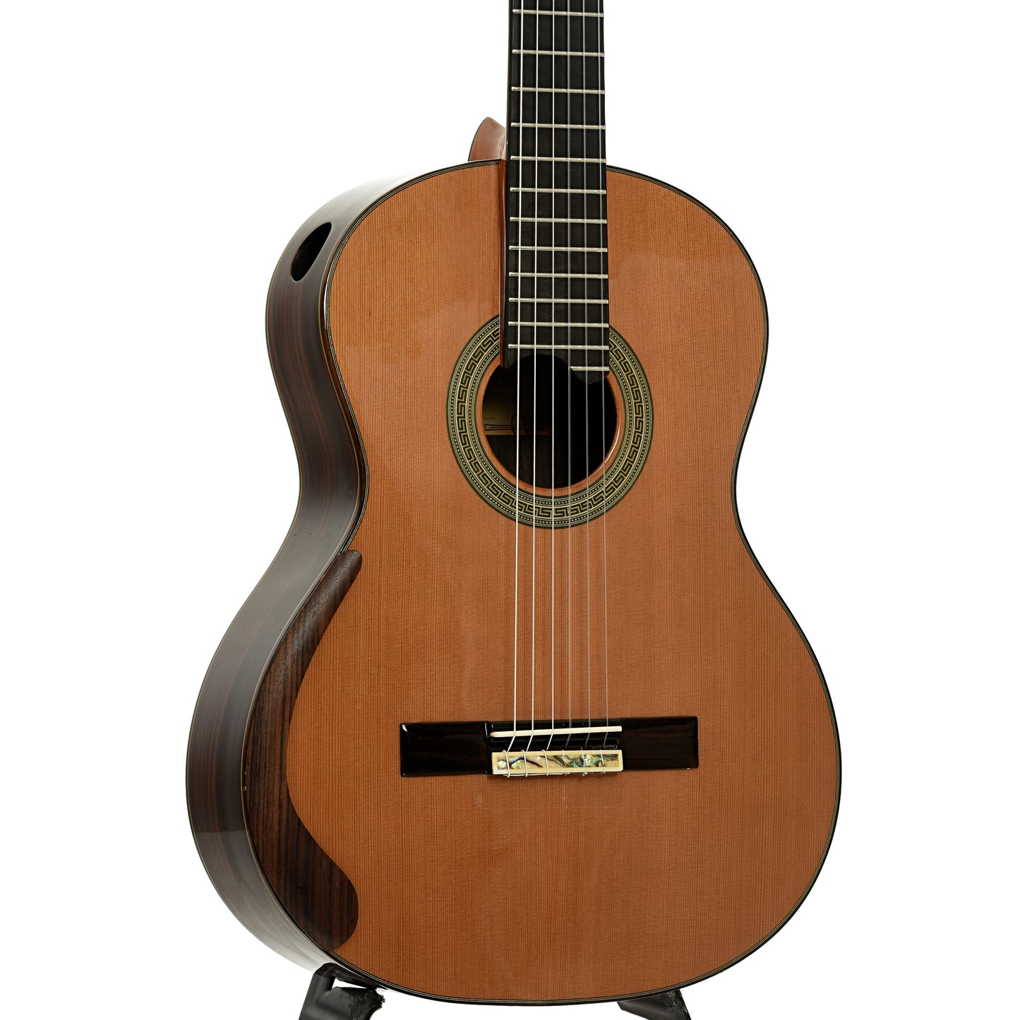 Front and side of De Cascia Sylvia Model Classical Guitar