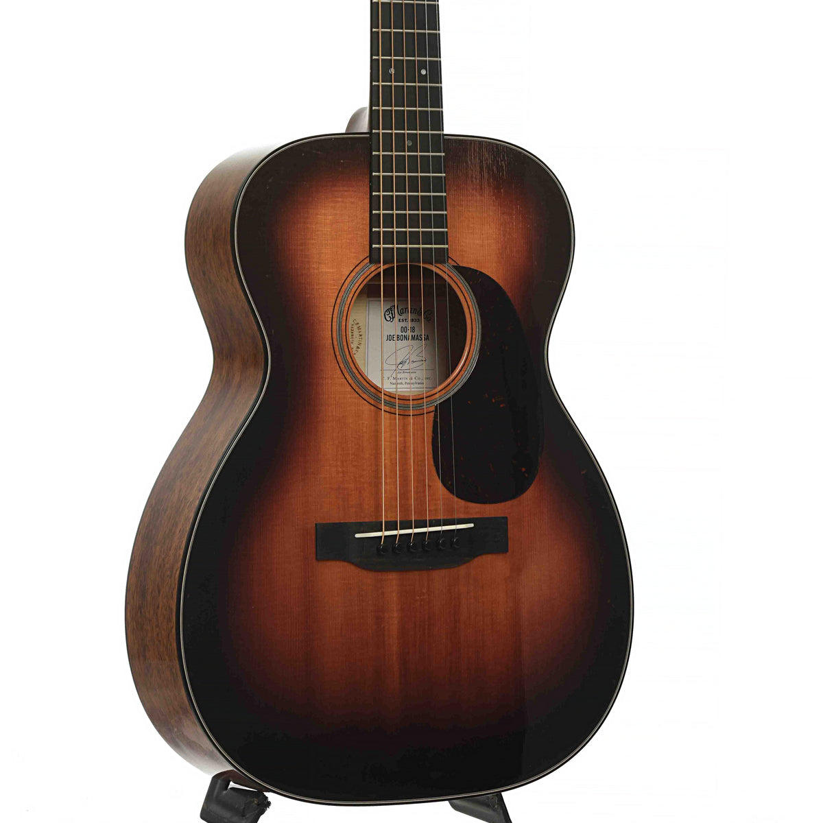 Front & Side of Martin 00-18 Joe Bonamassa Acoustic Guitar & Case