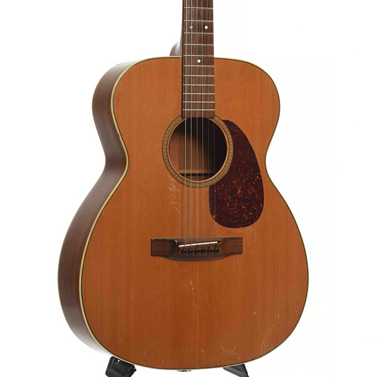 Front & Side of Blue Star 000 Acoustic Guitar