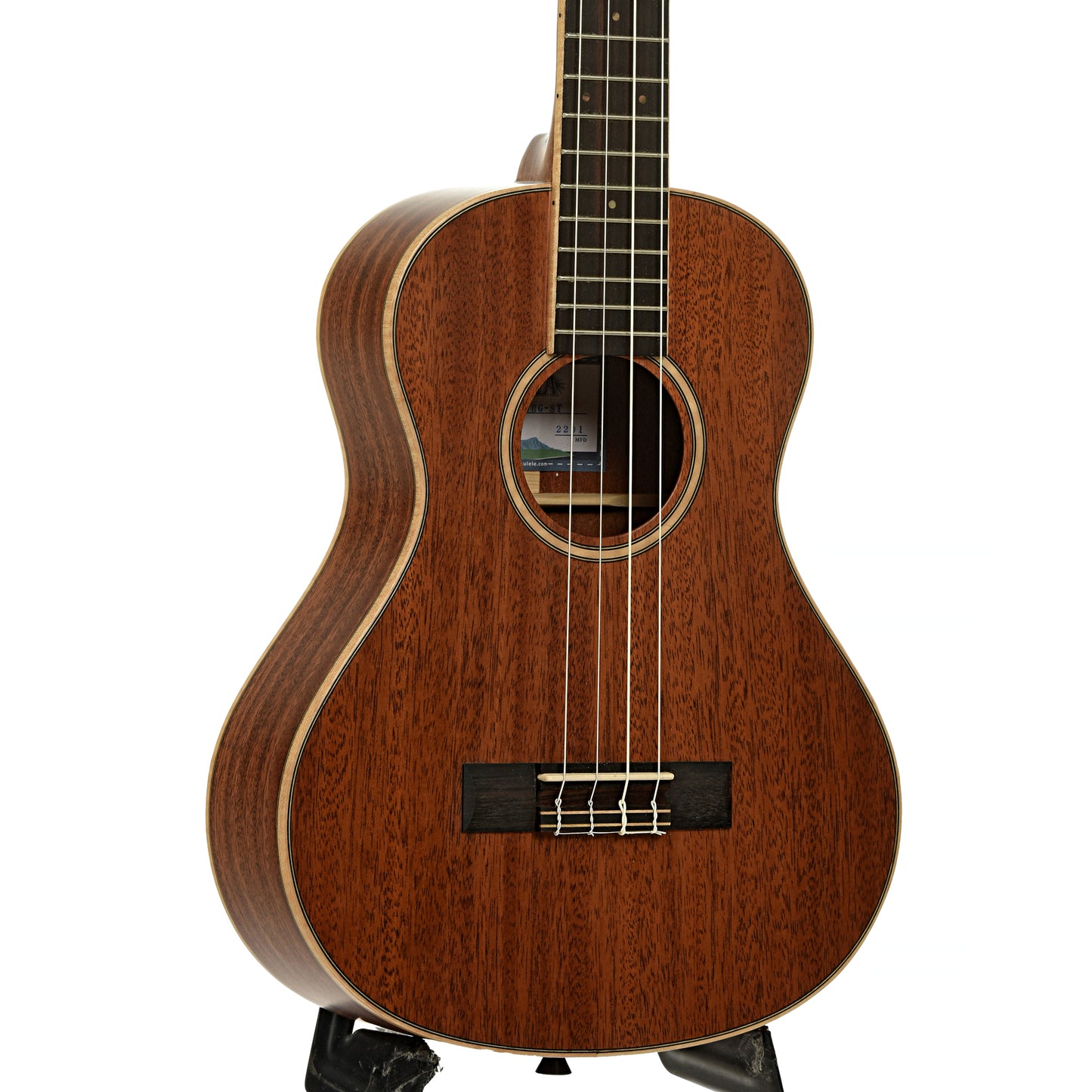 Front and side of Kala KA-AMHG-ST Tenor XL Ukulele  