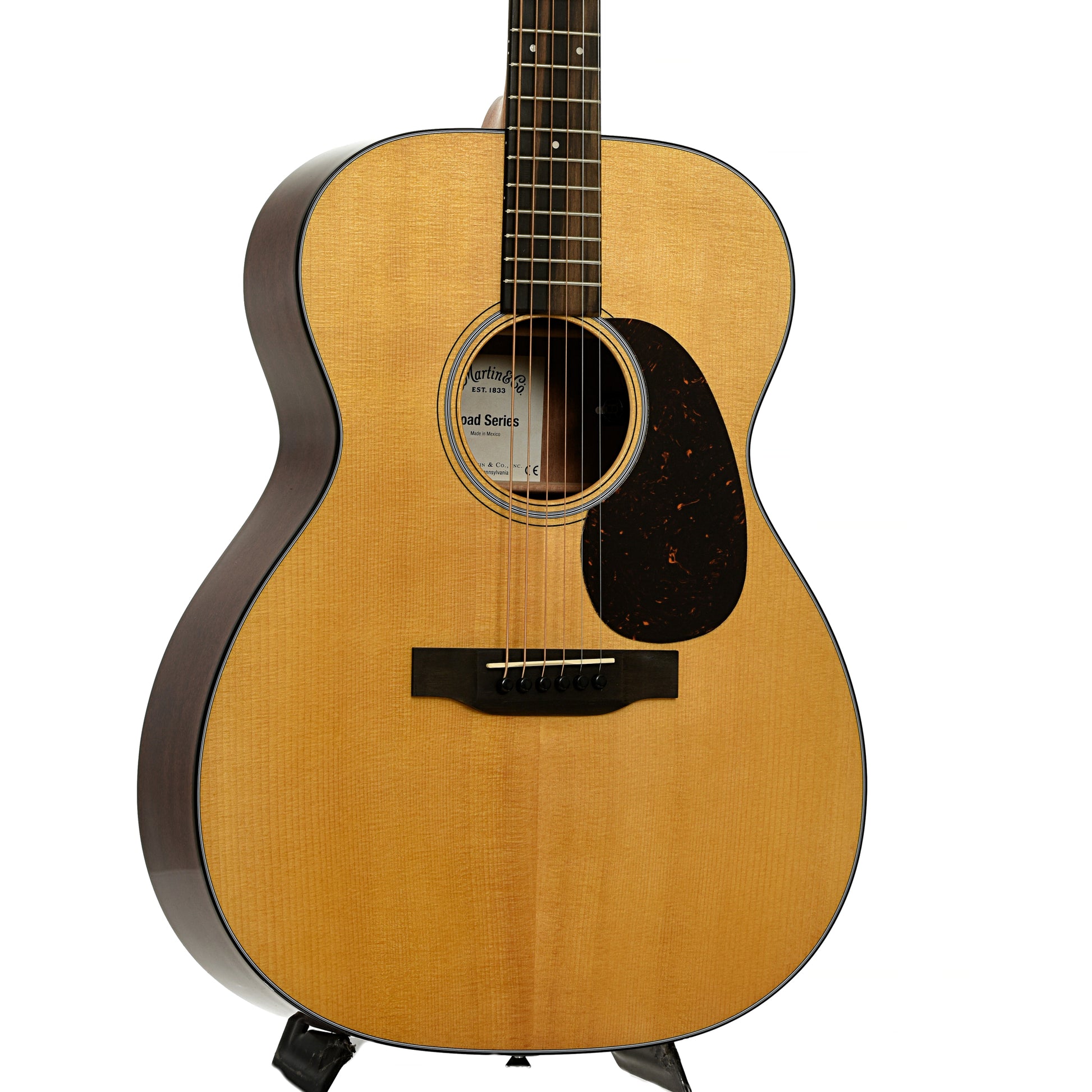 Front and side of Martin 000-12E Retro Guitar 