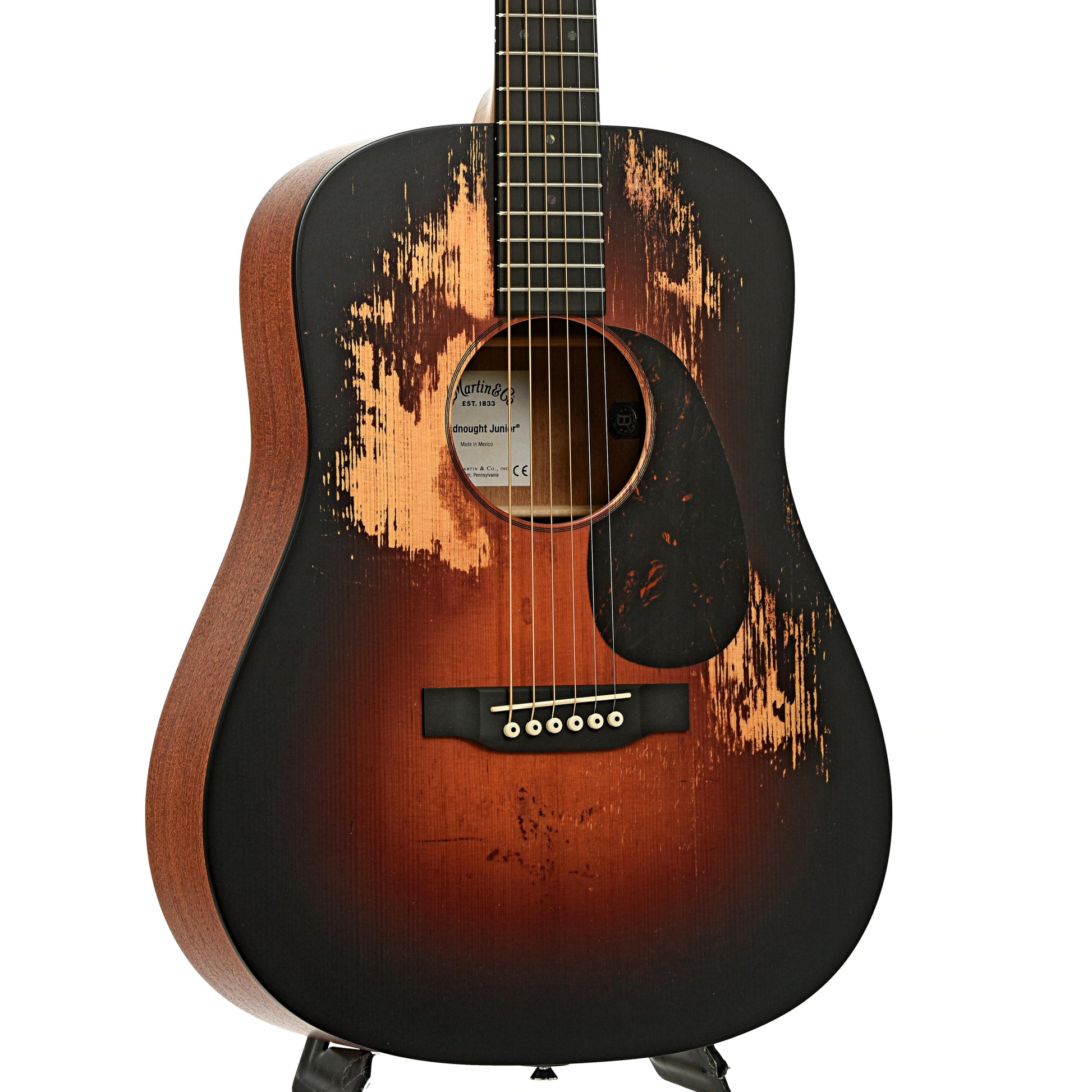 Front of DC-JRE StreetLegend Burst Junior Acoustic Electric Guitar & Gigbag