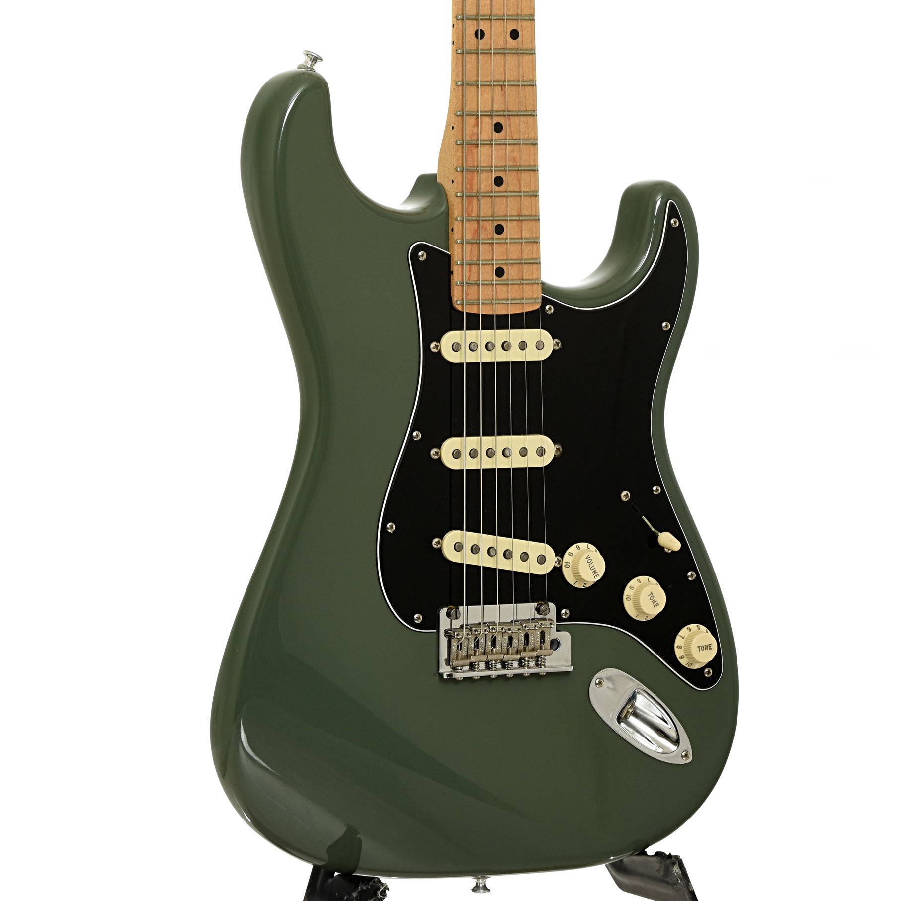 Front and side of Fender American Professional Stratocaster Electric Guitar