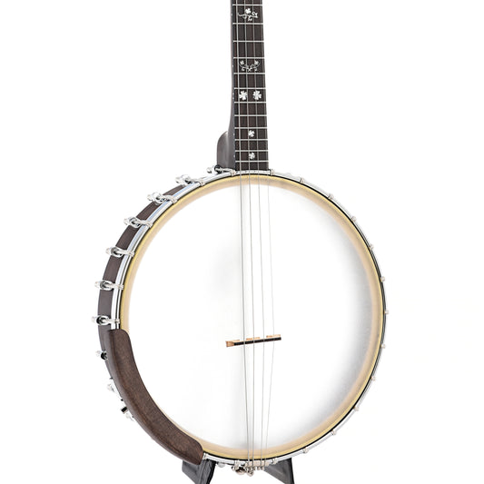 Front and side of Gold Tone Tenor Banjo & Gigbag, 12" Rim, 17 Frets