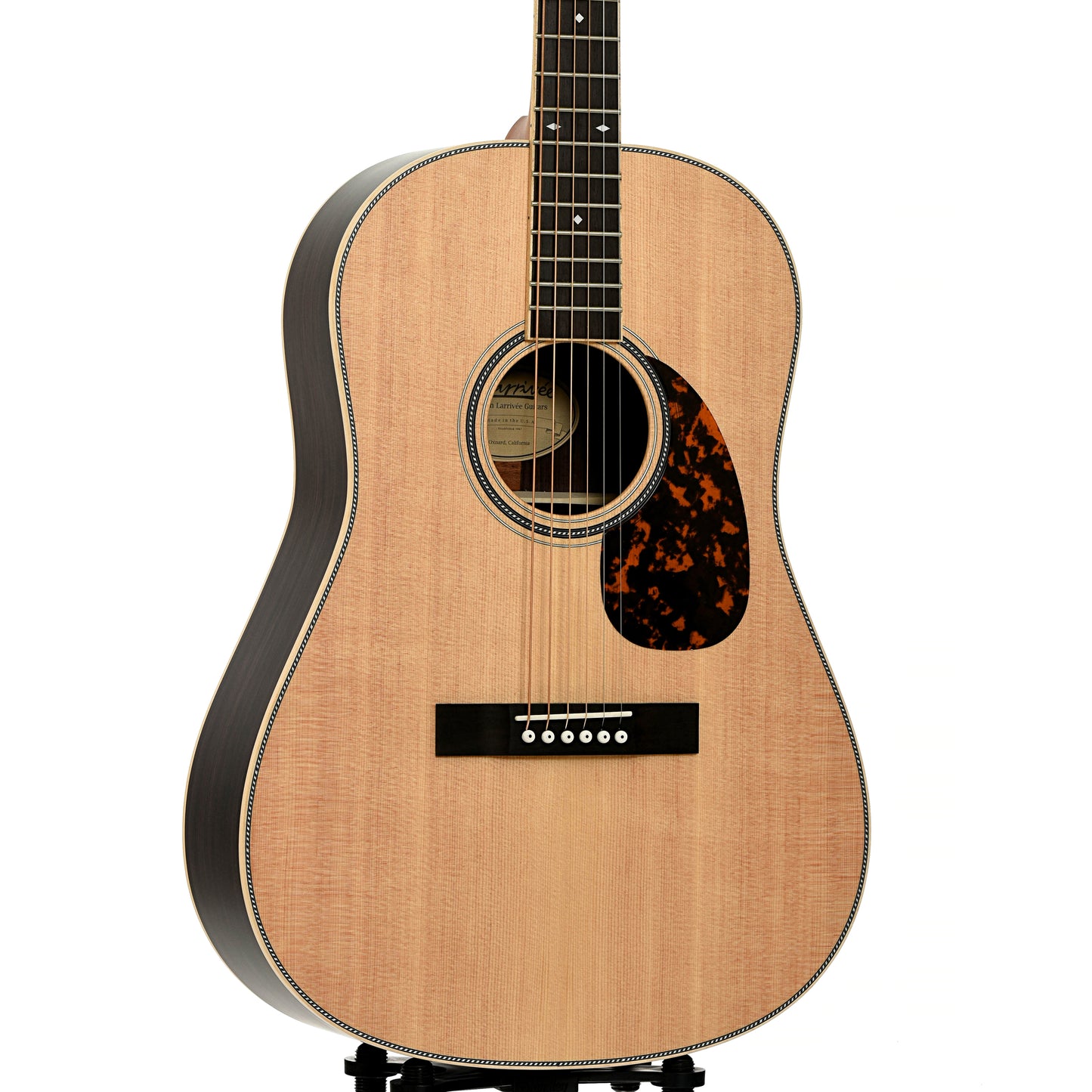 Front and side of Larrivee SD-40R Legacy Series Slope Shoulder Dreadnought Acoustic Guitar