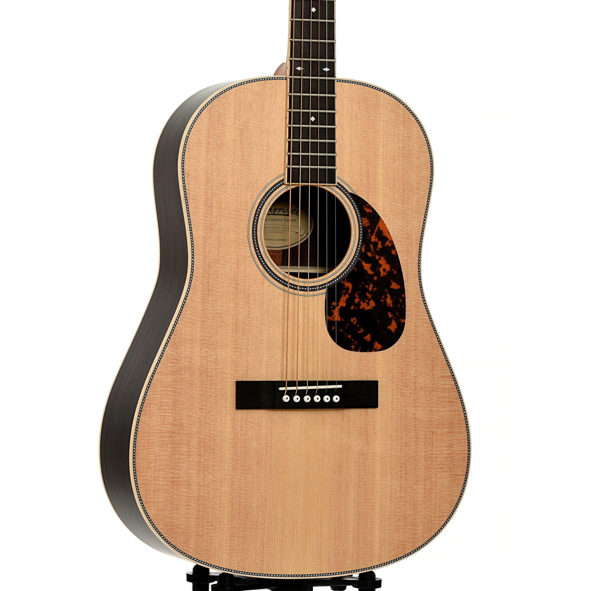 Front and side of Larrivee SD-40R Legacy Series Slope Shoulder Dreadnought Acoustic Guitar