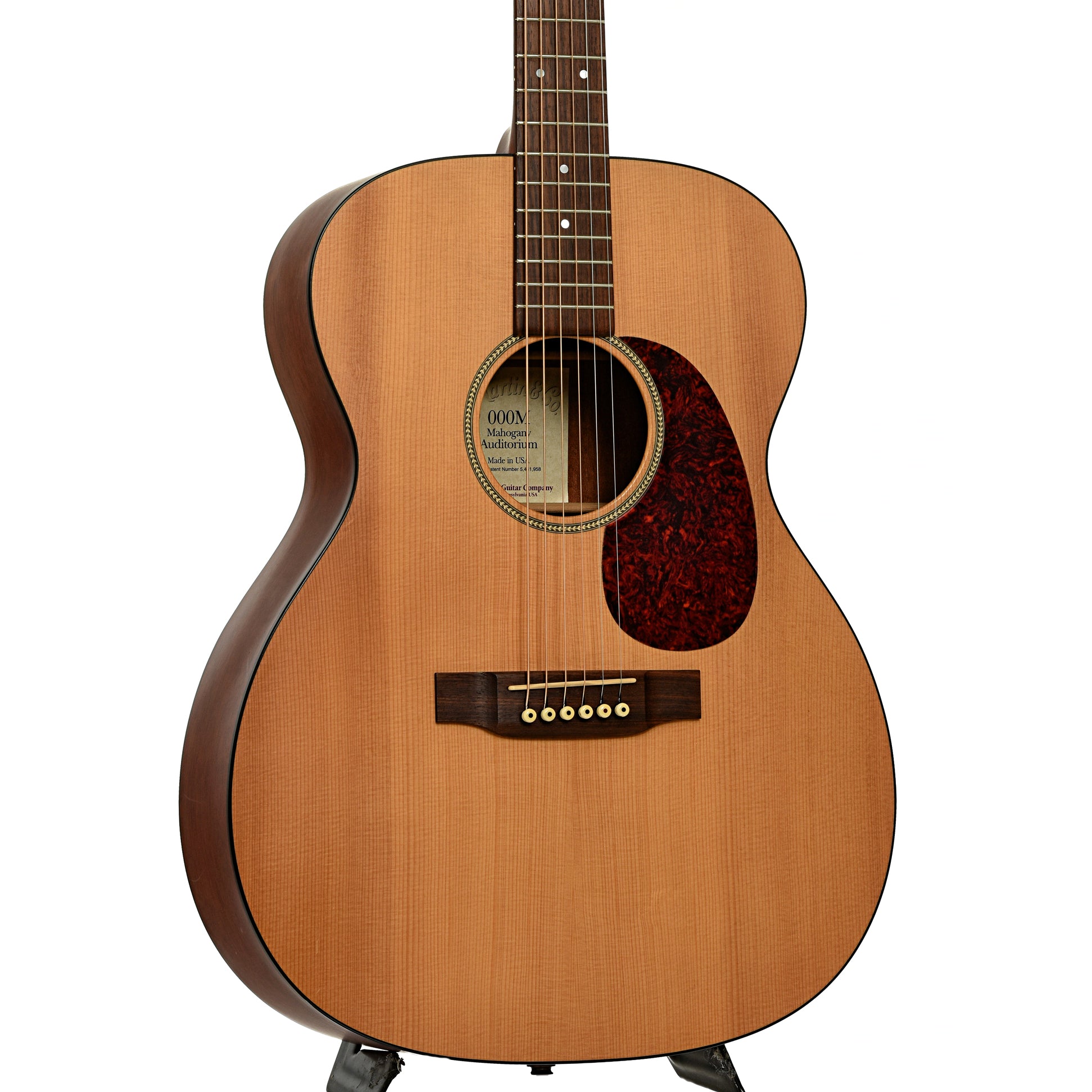 Front and side of Martin 000M Acoustic Guitar 