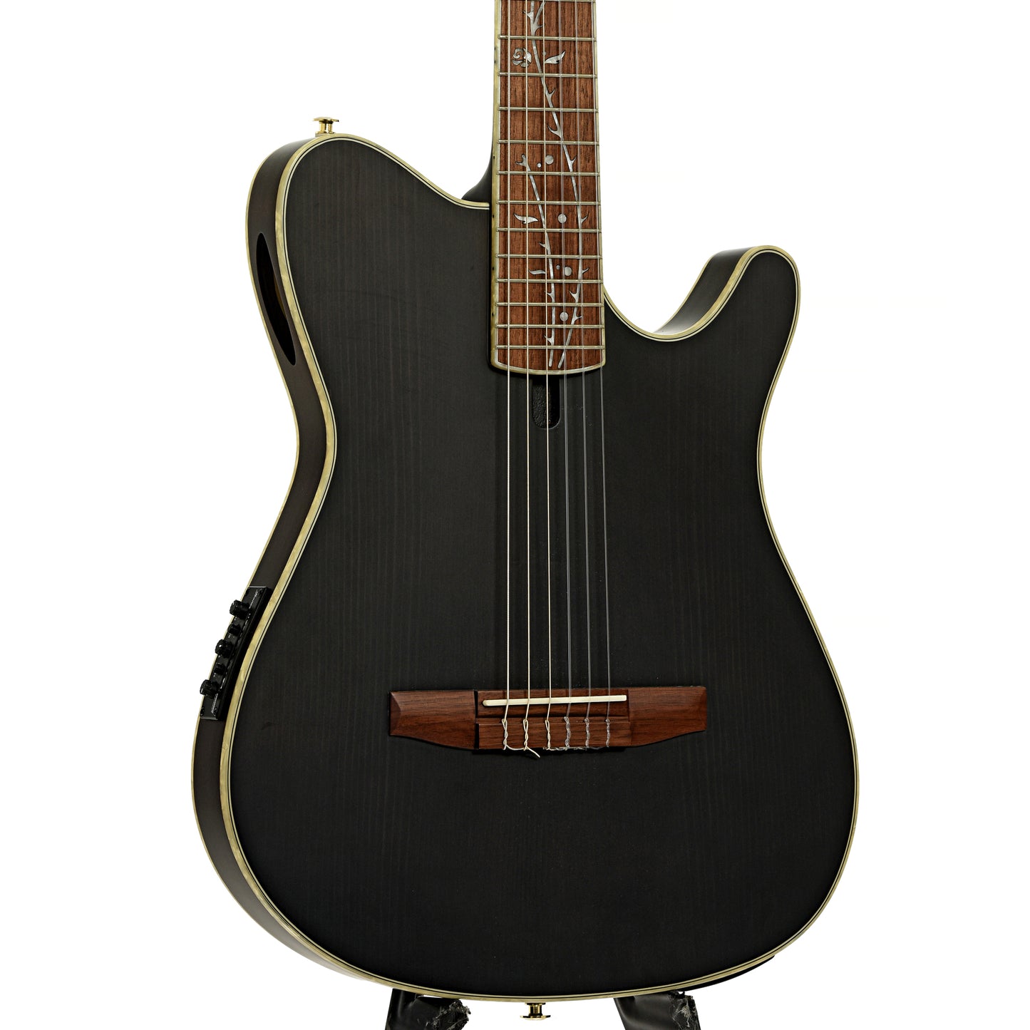 Front and side of Ibanez TOD10N Tim Henson Signature Nylon String Acoustic-Electric Guitar