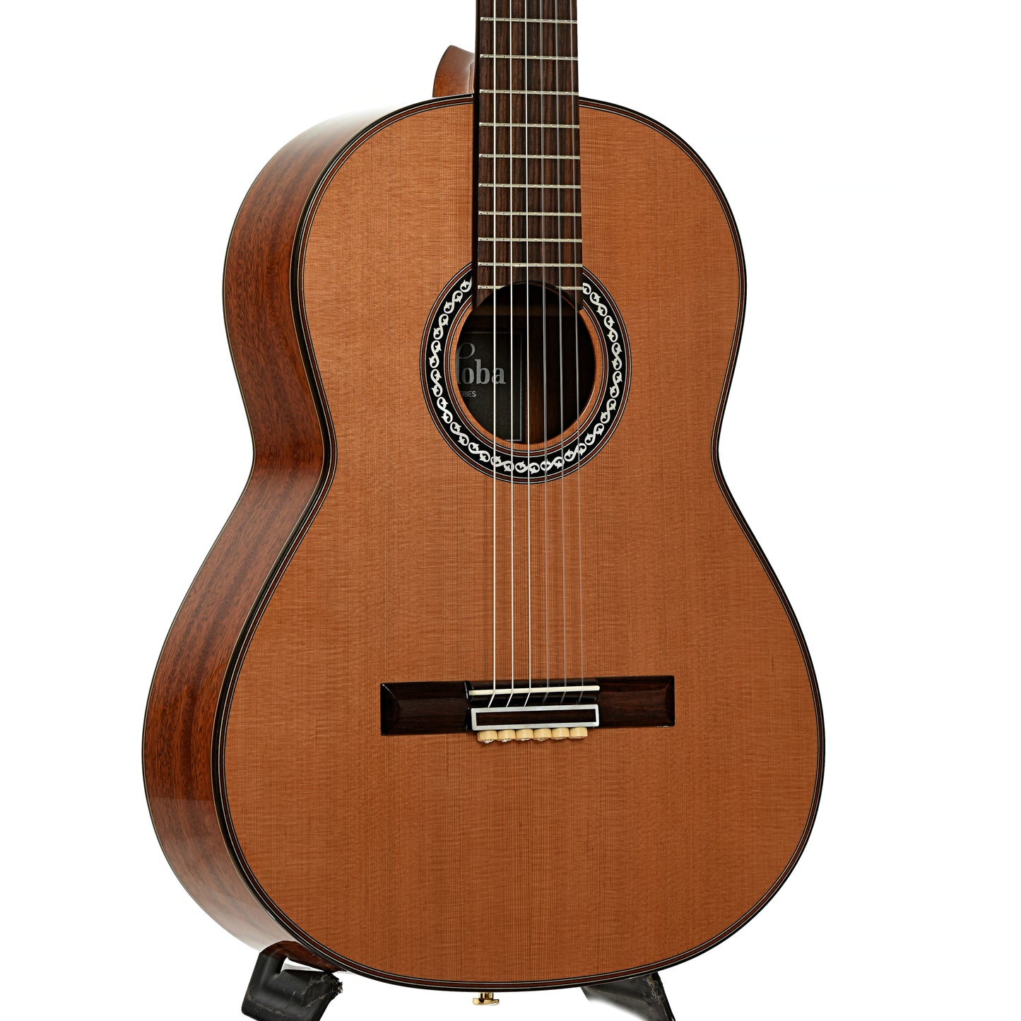 Front and side of Cordoba C9 Parlor 7/8 Size Classical Guitar 