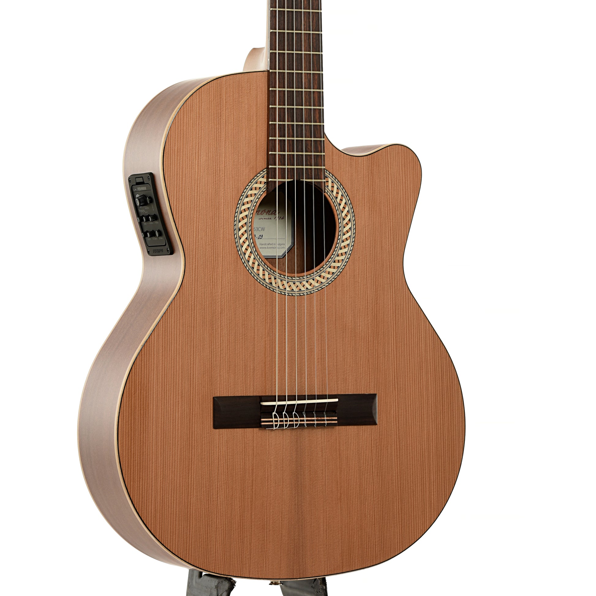 Front an side of fKremona Performer Series Sofia S63CW Classical Guitar 