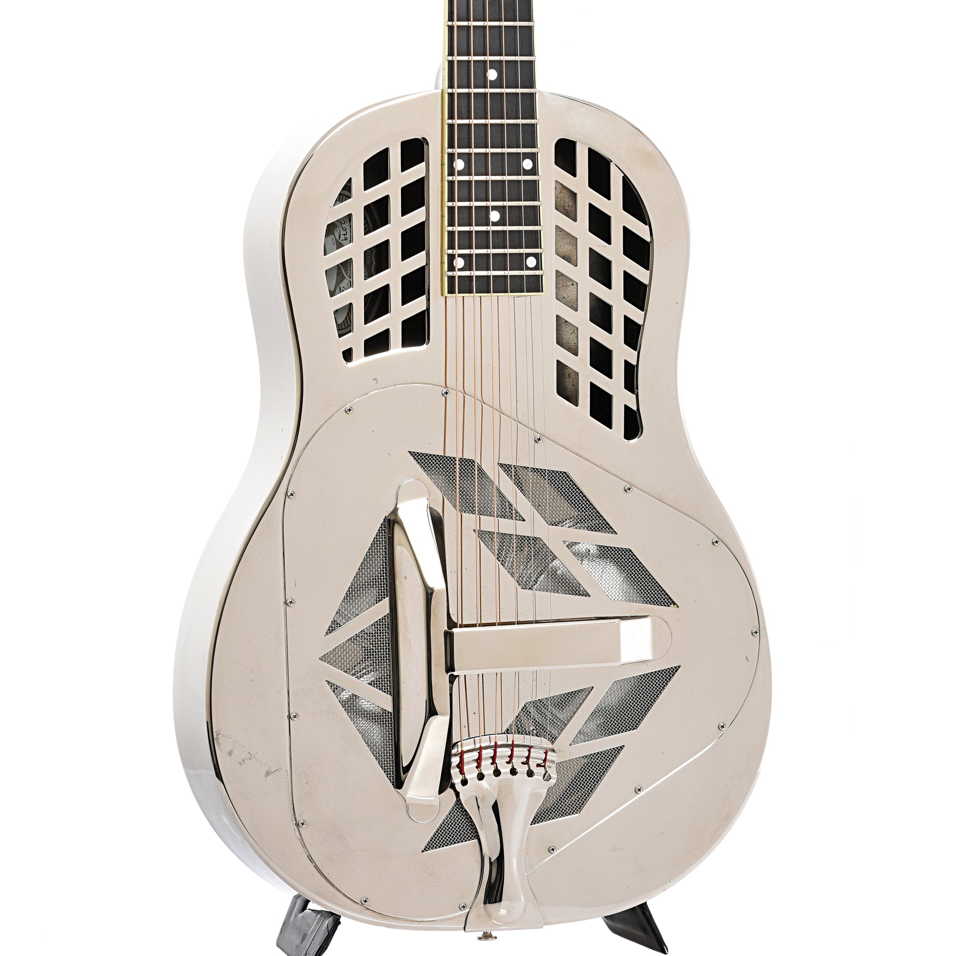 Front and side  of National German Silver Style 1 Tricone Resonator Guitar (2013)