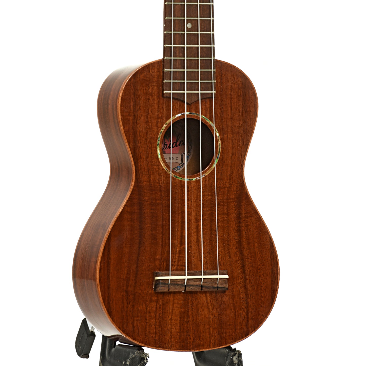 Front and isde of Farida Holiday Pack, Acacia Soprano Ukulele