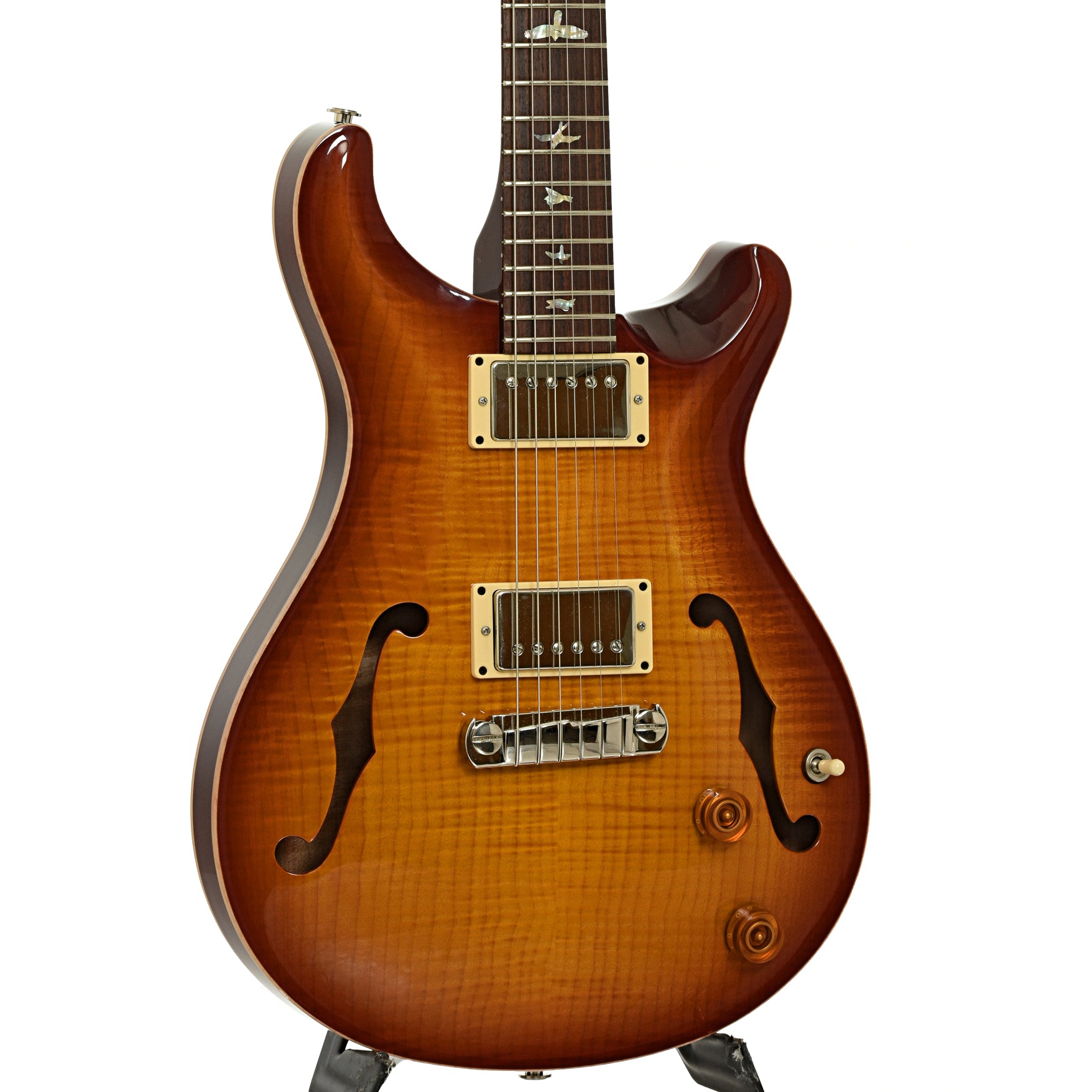 Front and side of PRS McCarty Hollowbody II Electric Guitar