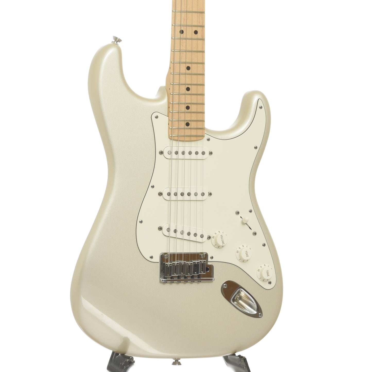 Front and side of Fender New American Standard Stratocaster Electric Guitar