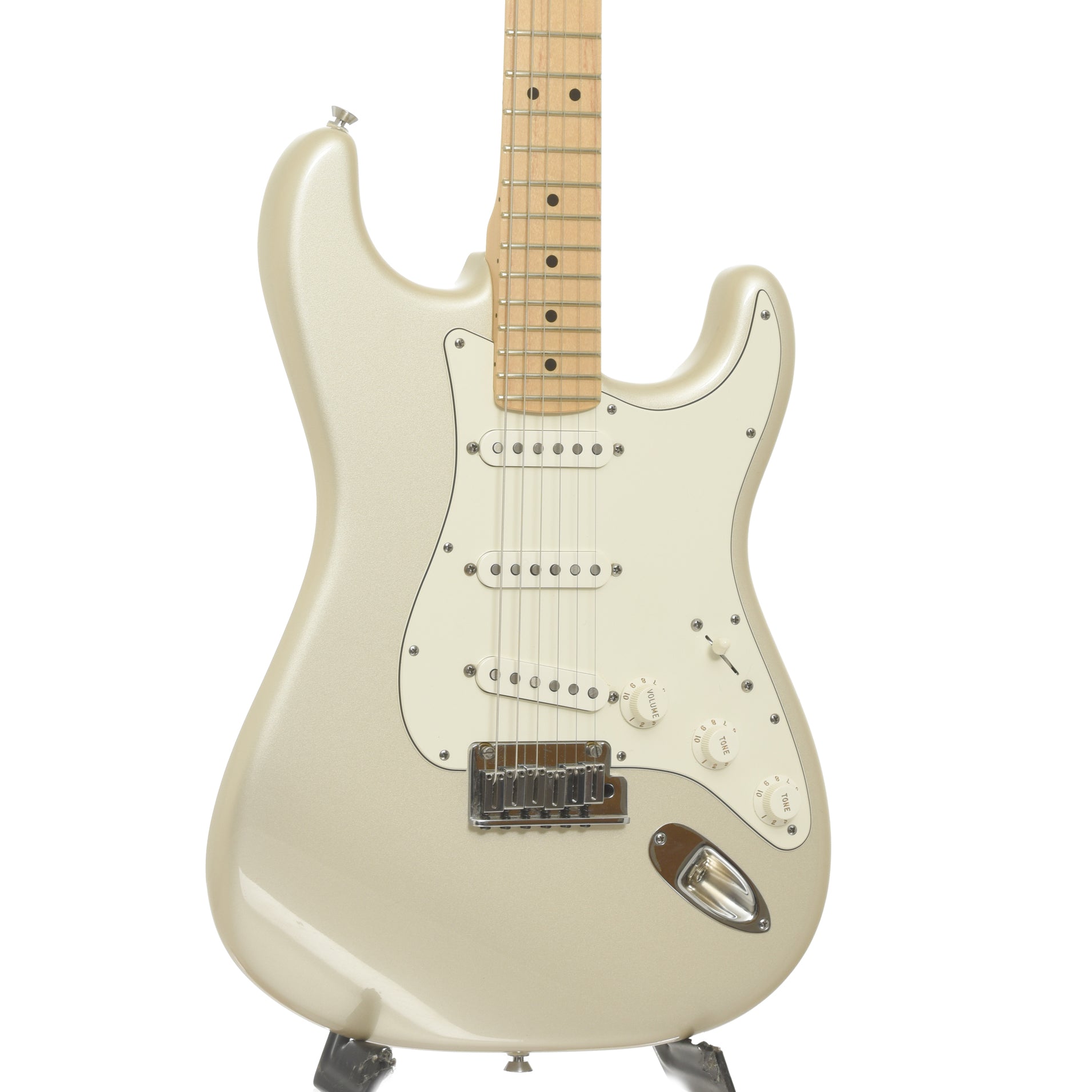 Front and side of Fender New American Standard Stratocaster Electric Guitar