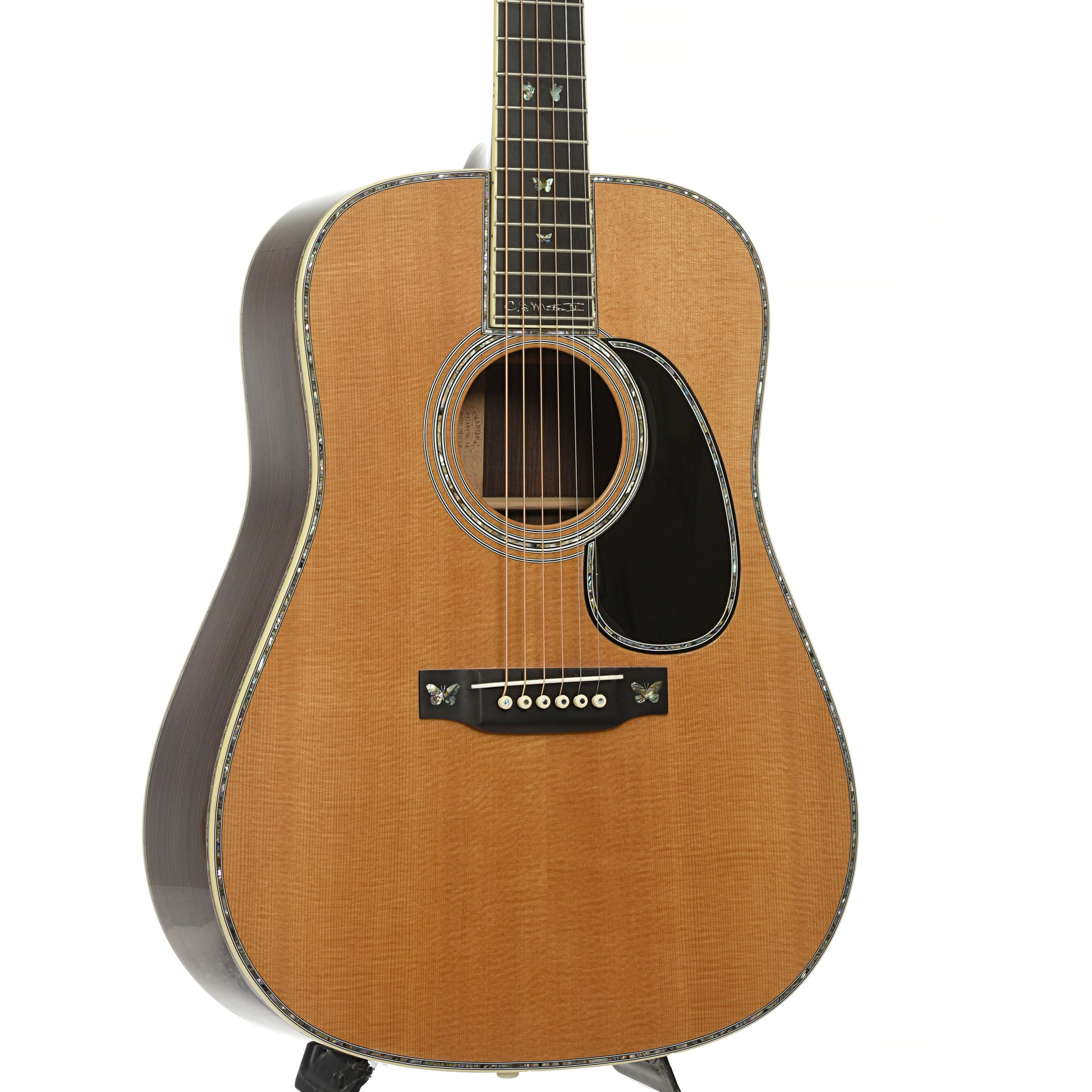 Front and side of Martin Custom Dreadnought Acoustic Guitar  