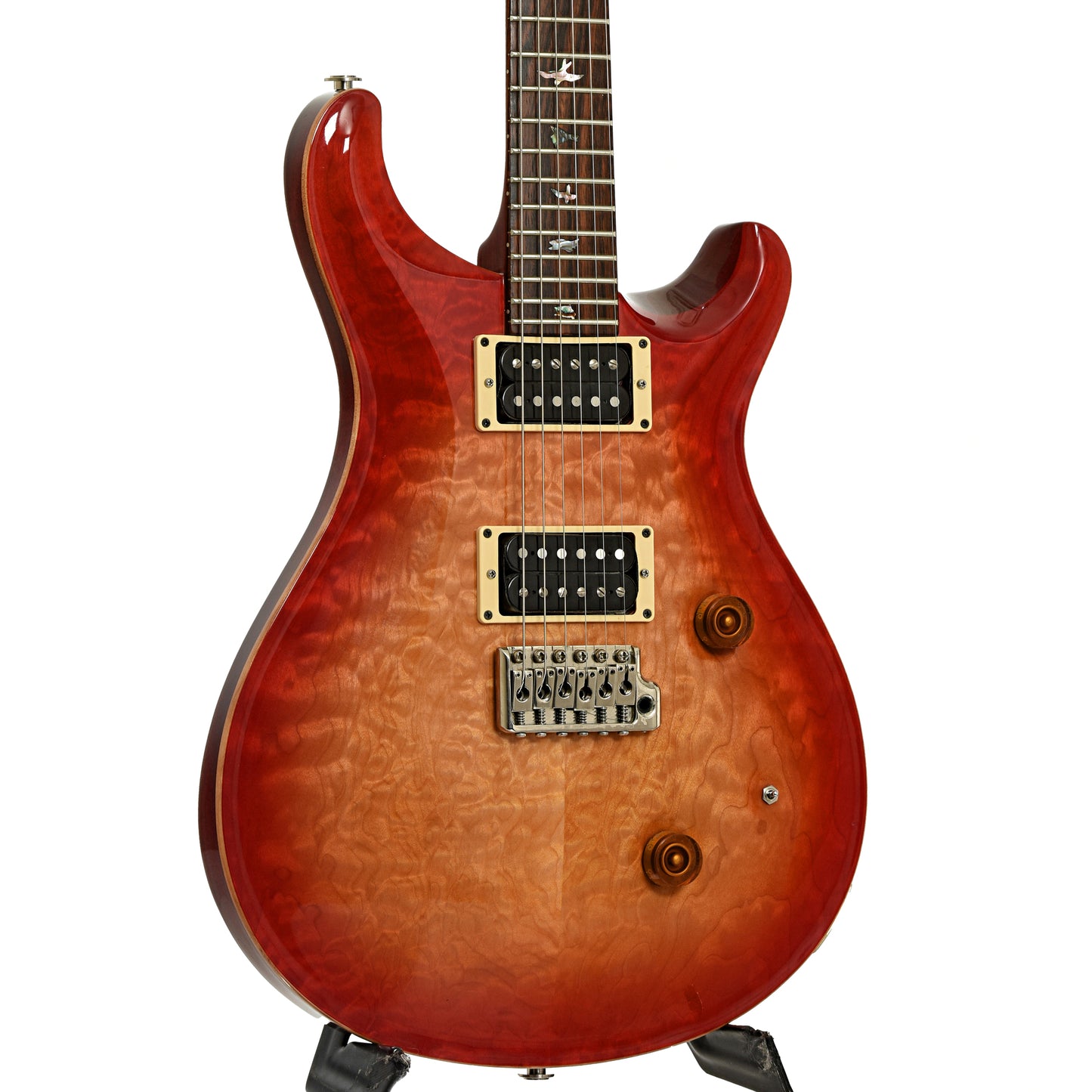 Font and side of PRS Custom 24 Electric Guitar 