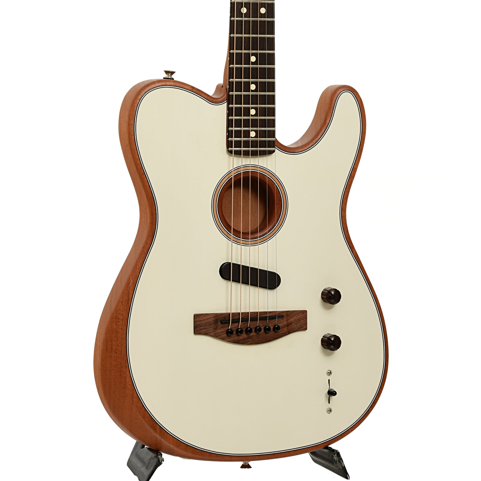 Front and side of Fender Acoustasonic Player Telecaster Acoustic Guitar