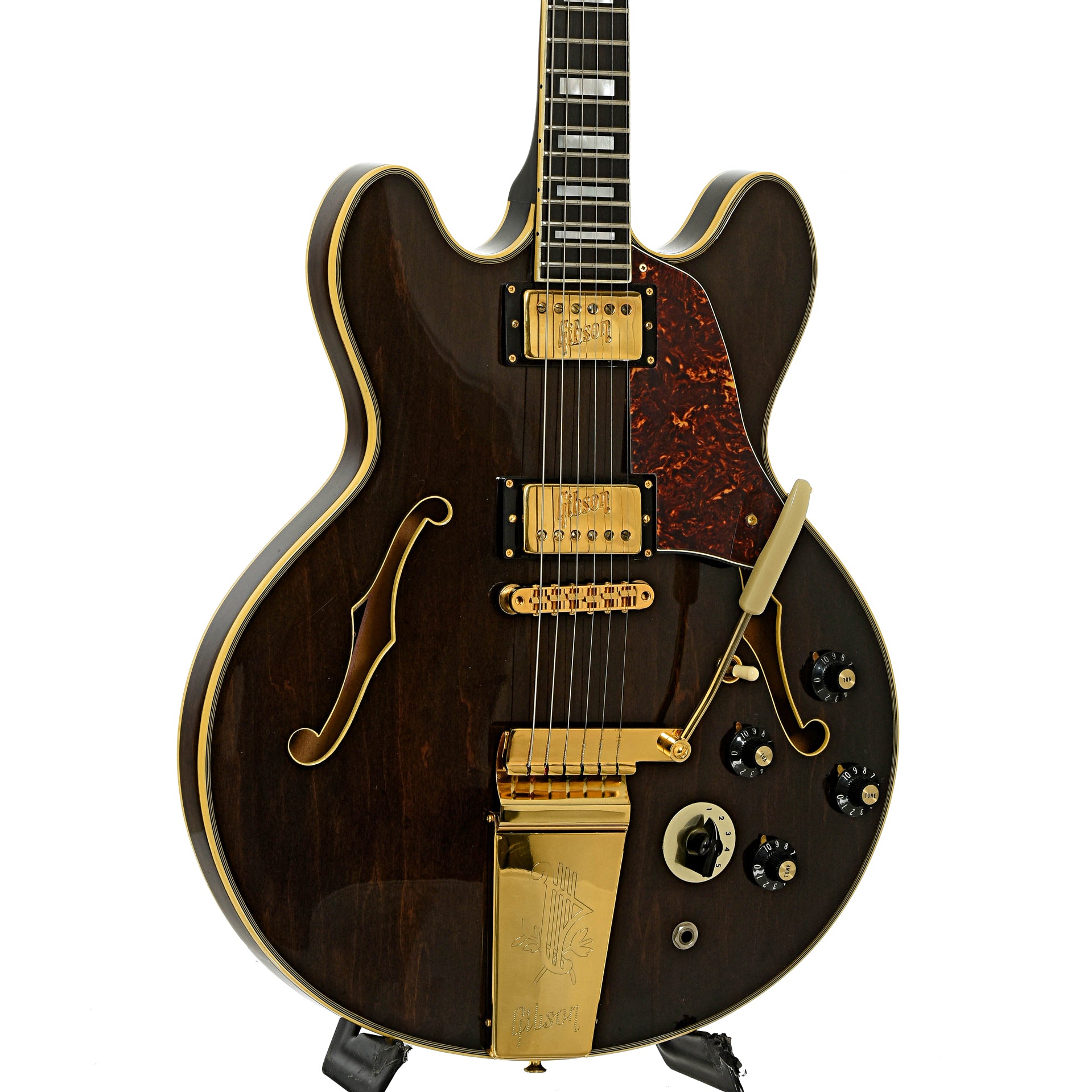 Front and side of Gibson ES-355TD Stereo Hollowbody Electric Guitar 