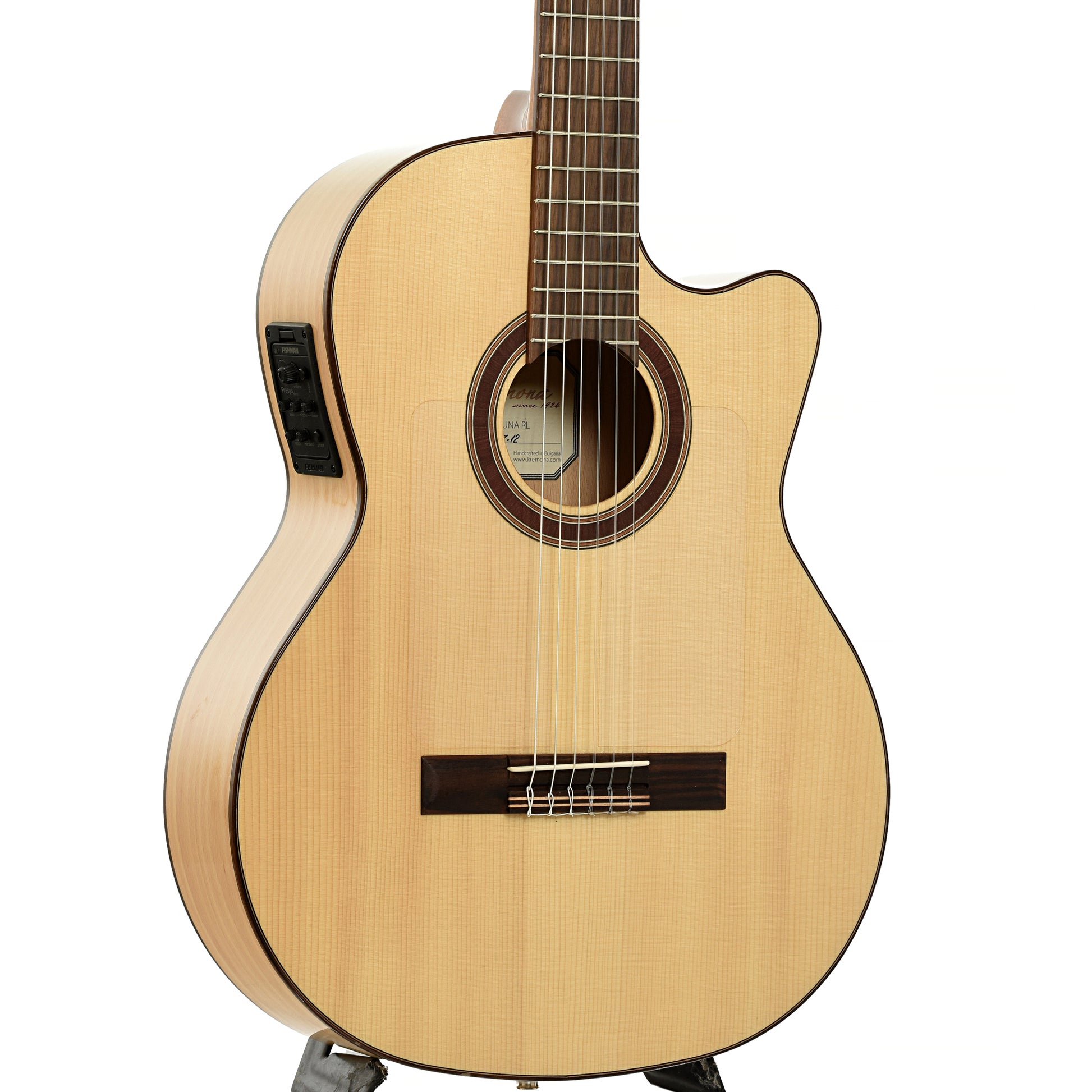 Front and side of Kremona Rosa Luna RL Flamenco Guitar 