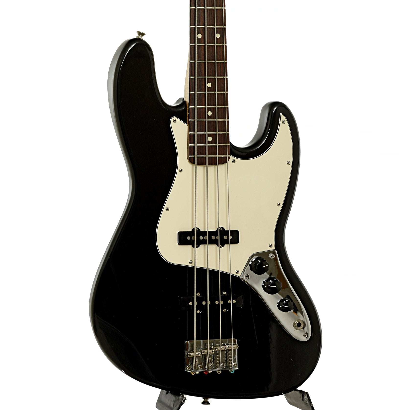 Front and side of Fender Standard Jazz Electric Bass